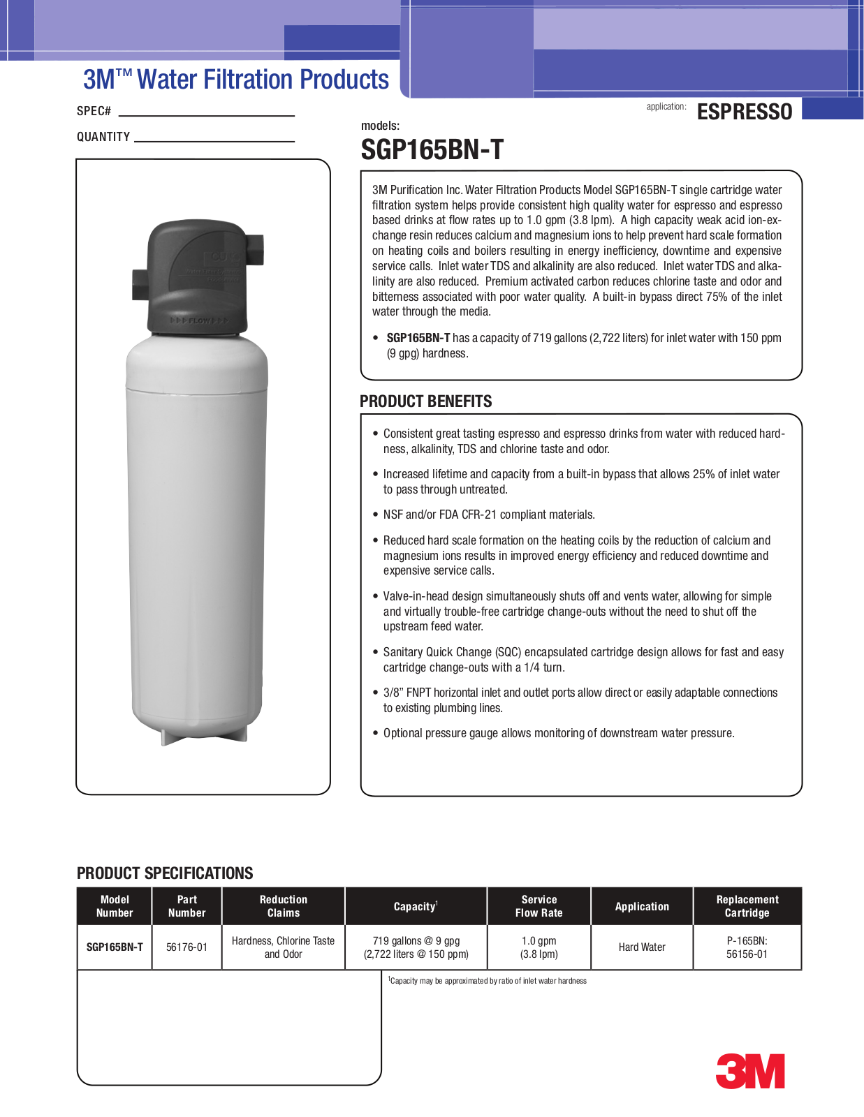 3M SGP165BN-T User Manual