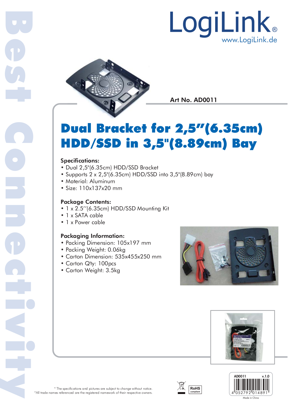 LogiLink AD0011 User Manual
