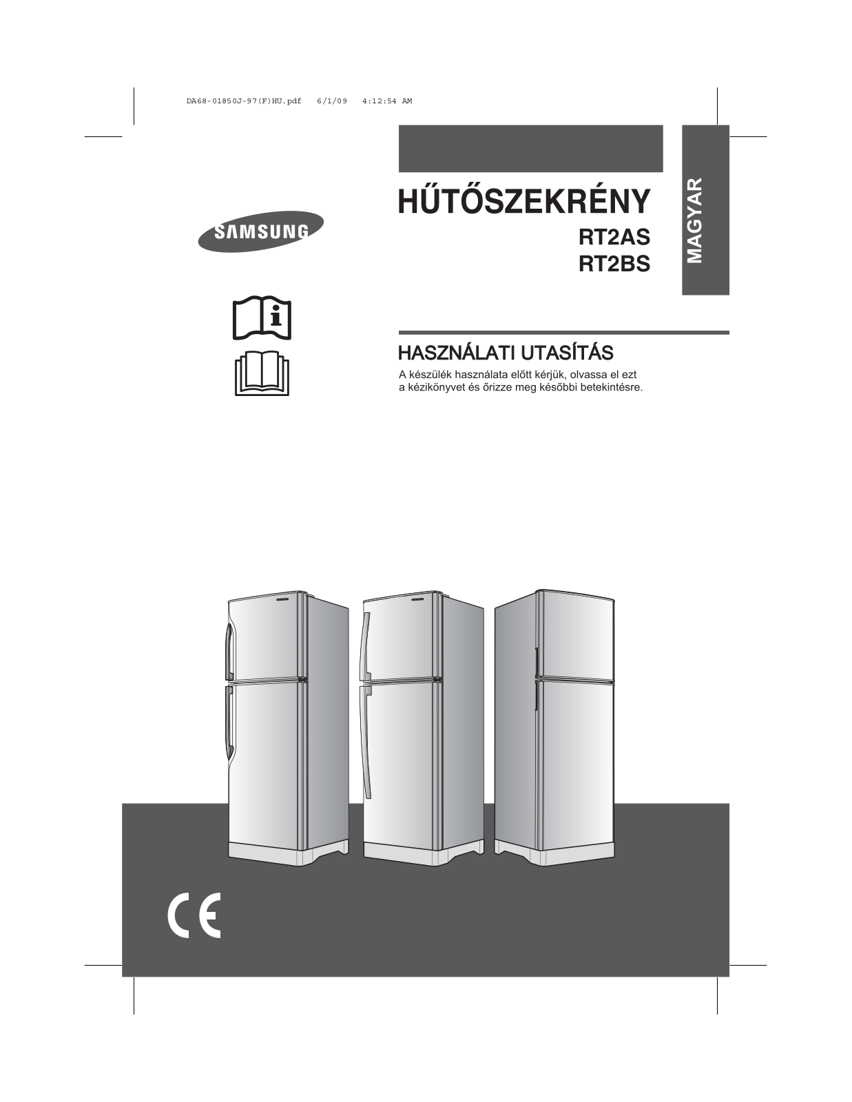 Samsung RT2ASCSW1, RT2BSBSS, RT2ASBSS User Manual