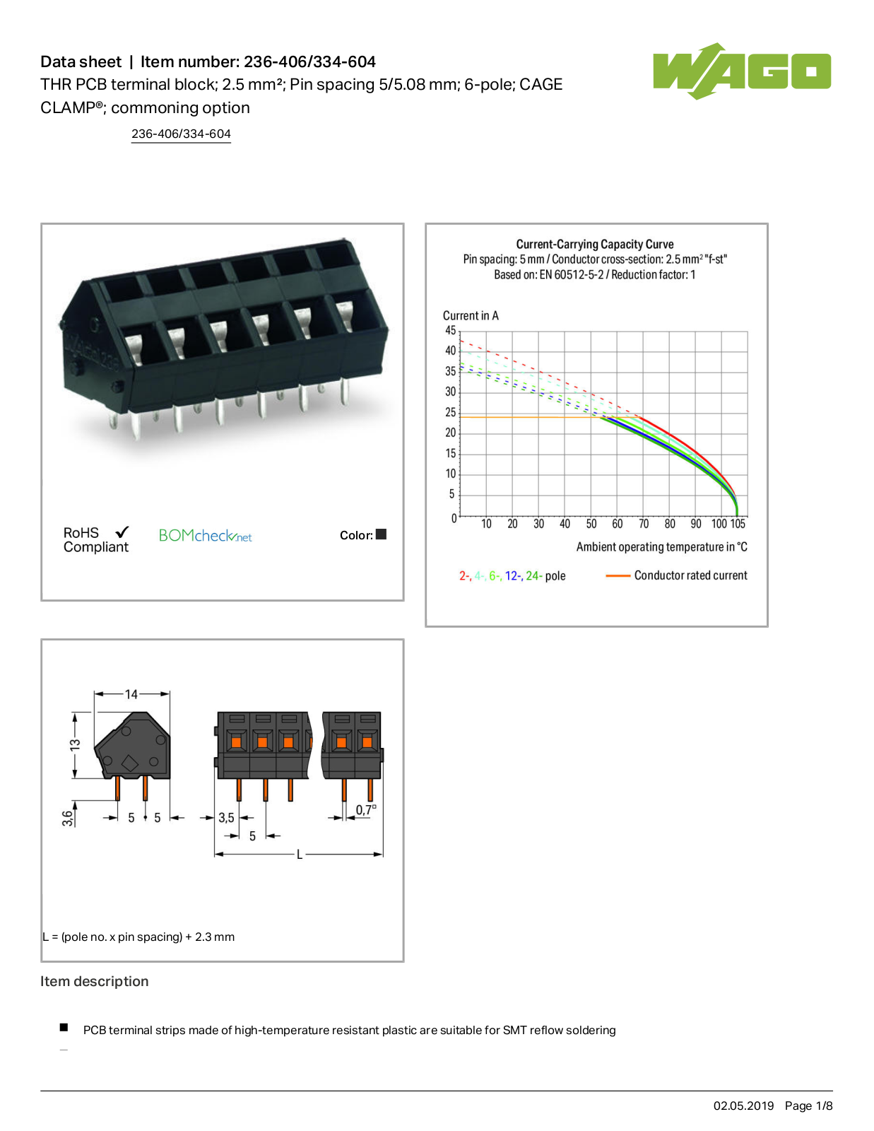 Wago 236-406/334-604 Data Sheet