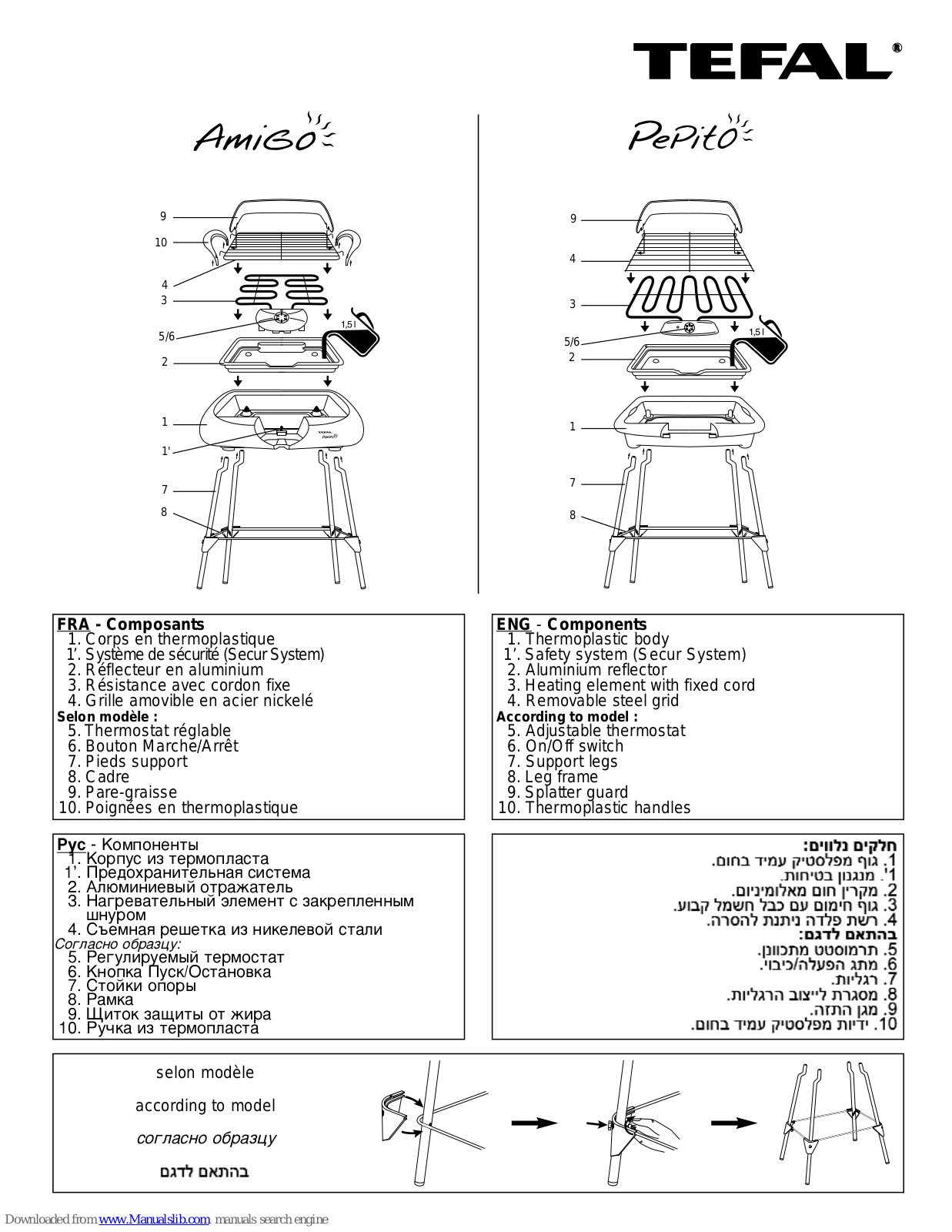 TEFAL 393241, AMIGO, PEPITO User Manual