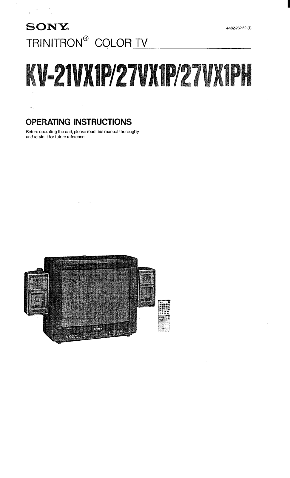 Sony KV-21VX1P Operating Manual