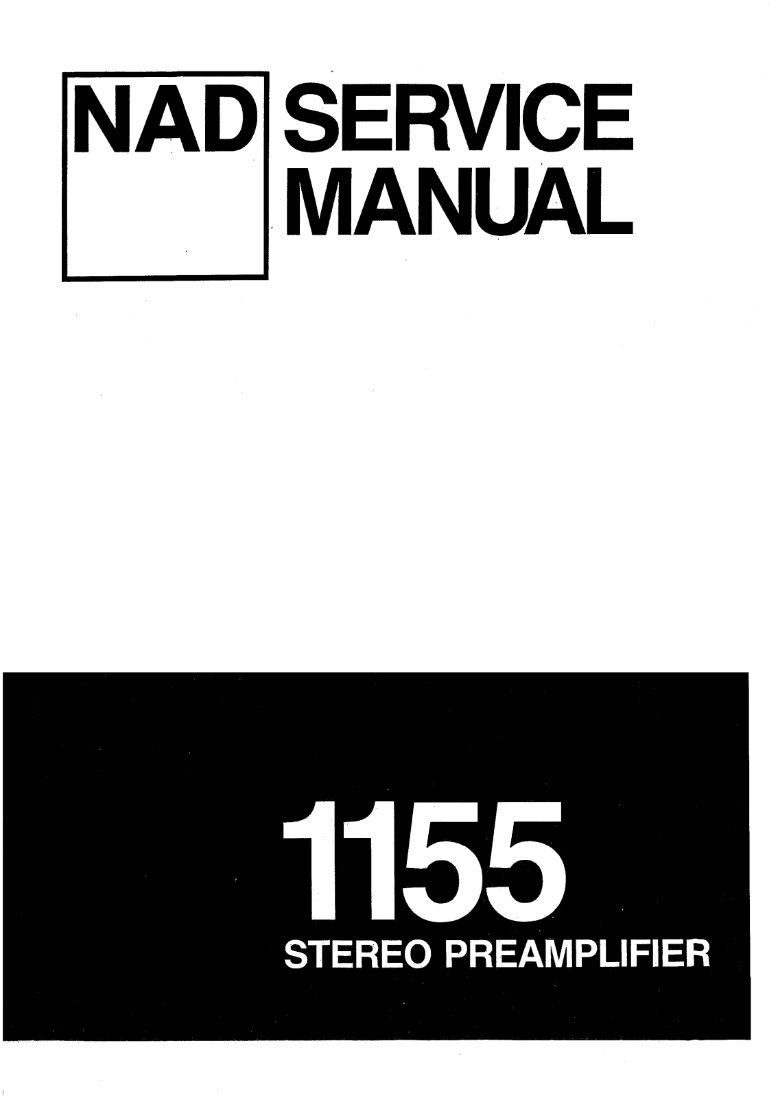 NAD 1155 Service manual