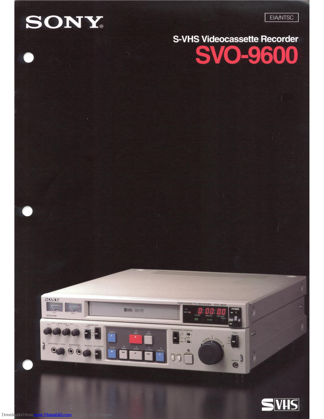 Sony SVO-9600 Brochure & Specs