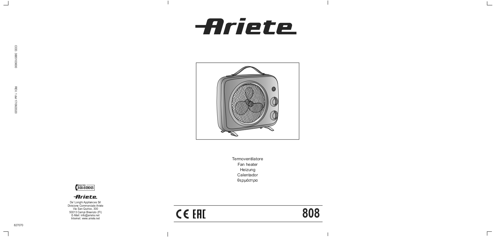 Ariete 808 User guide - ManualMachine.com