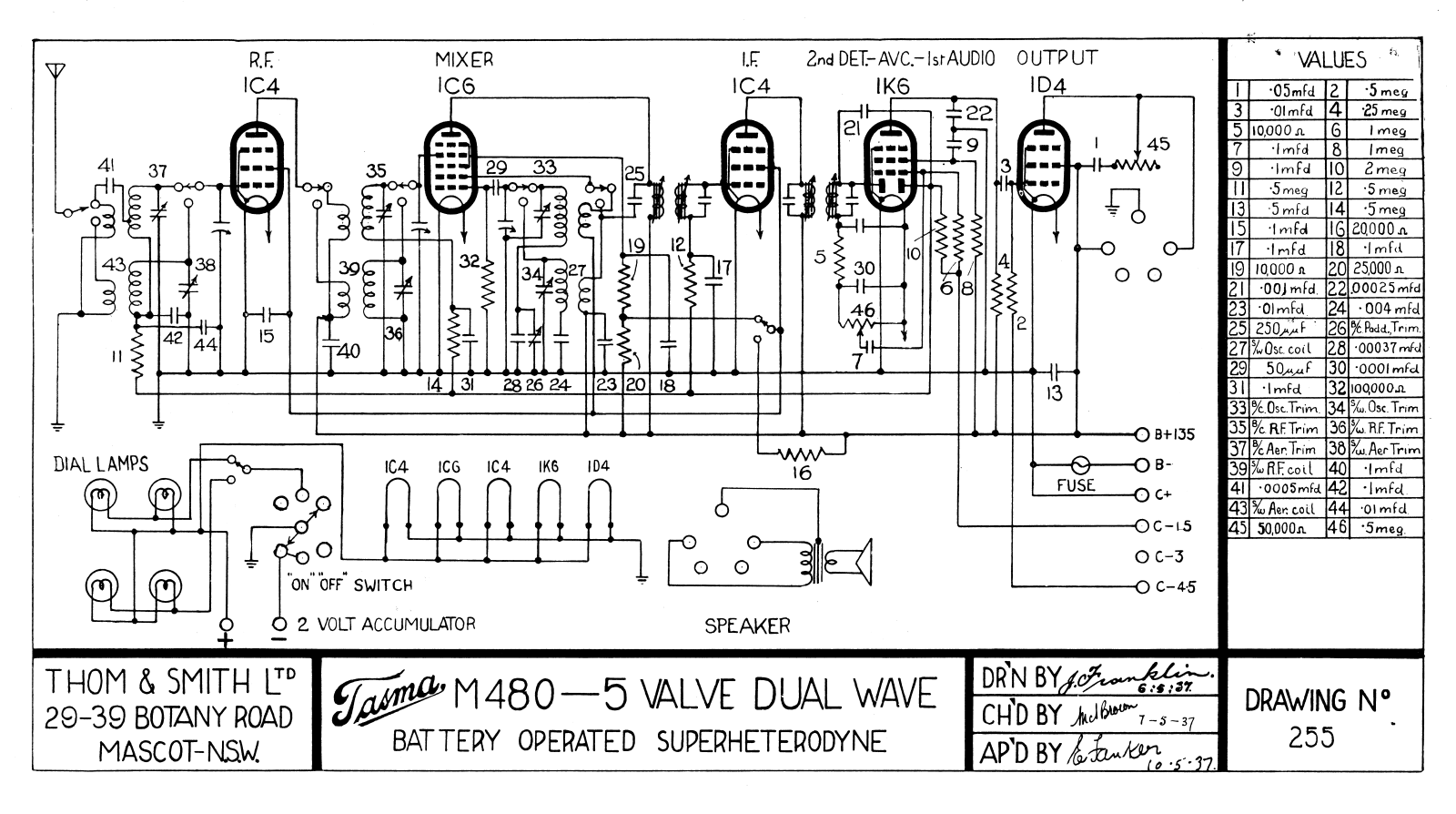 Tasma M480 Diagram - ManualMachine.com