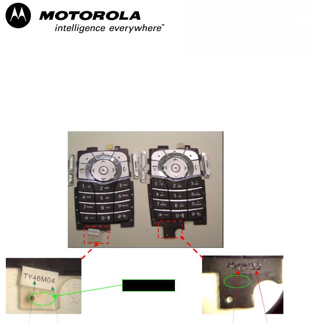 Motorola V620, V600 Service Manual