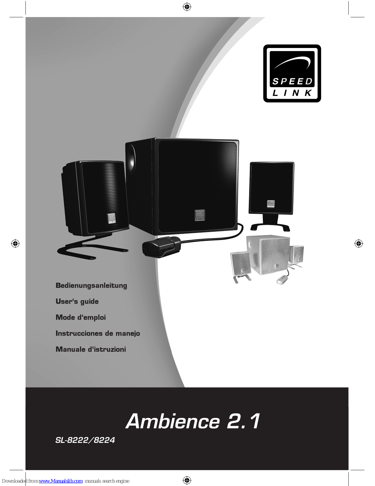 Speed Link Ambience 2.1 SL-8222, Ambience 2.1 SL-8224 User Manual