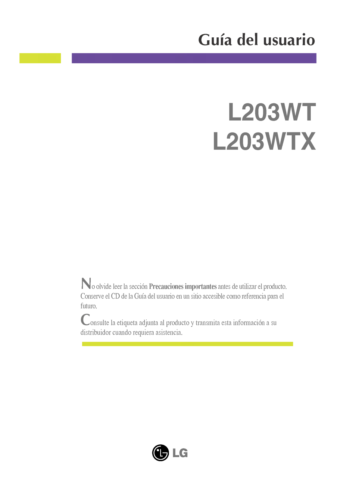 LG L203WT-BF User Manual
