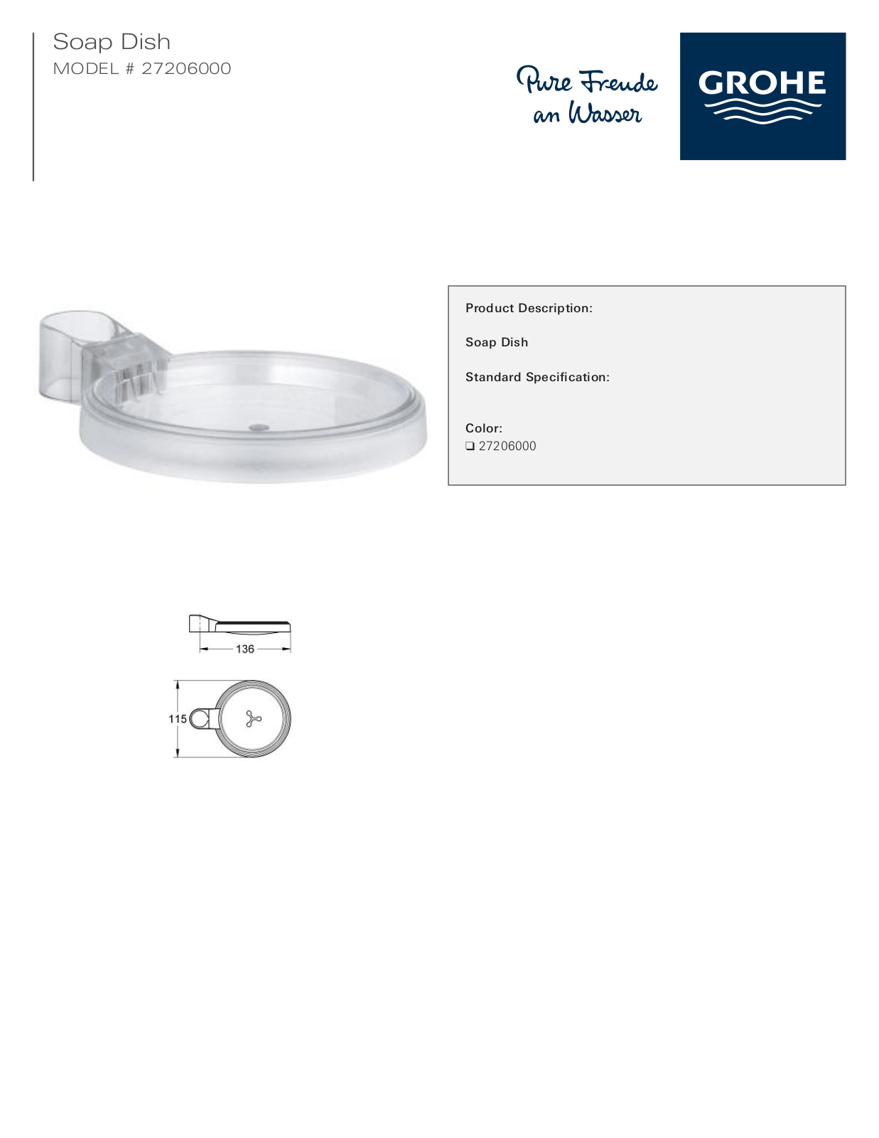GROHE GRH4931 Specifications - ManualMachine.com