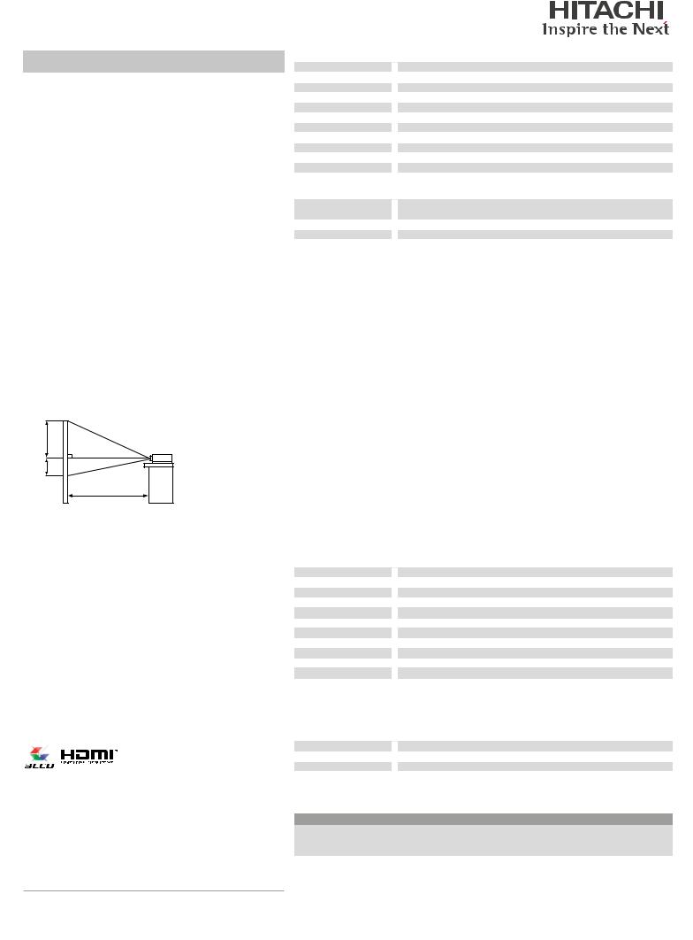 Hitachi CP-WU9100 User Manual