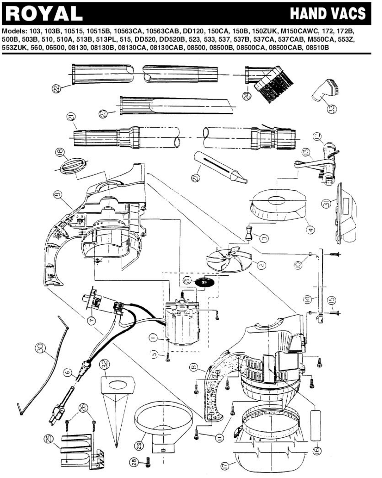 Carrier 52sec514301aa, 08130, 08130b, 08130ca, 08500 Parts List