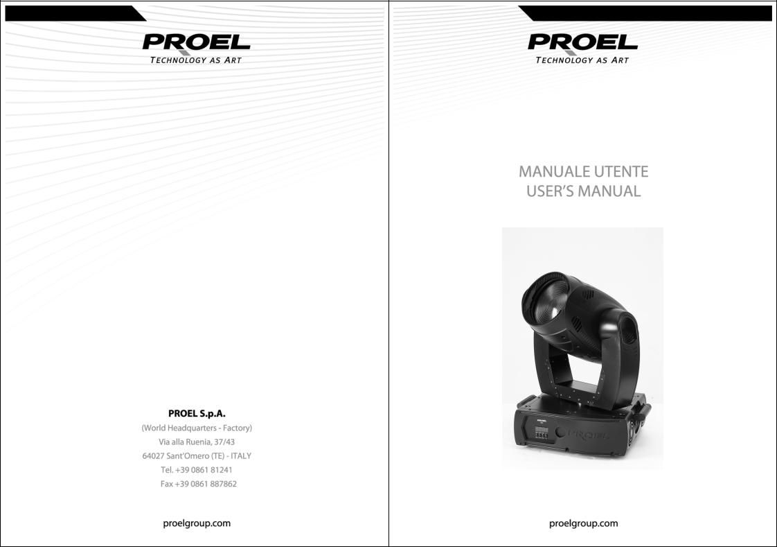 Proel PLML575EPS USER’S MANUAL