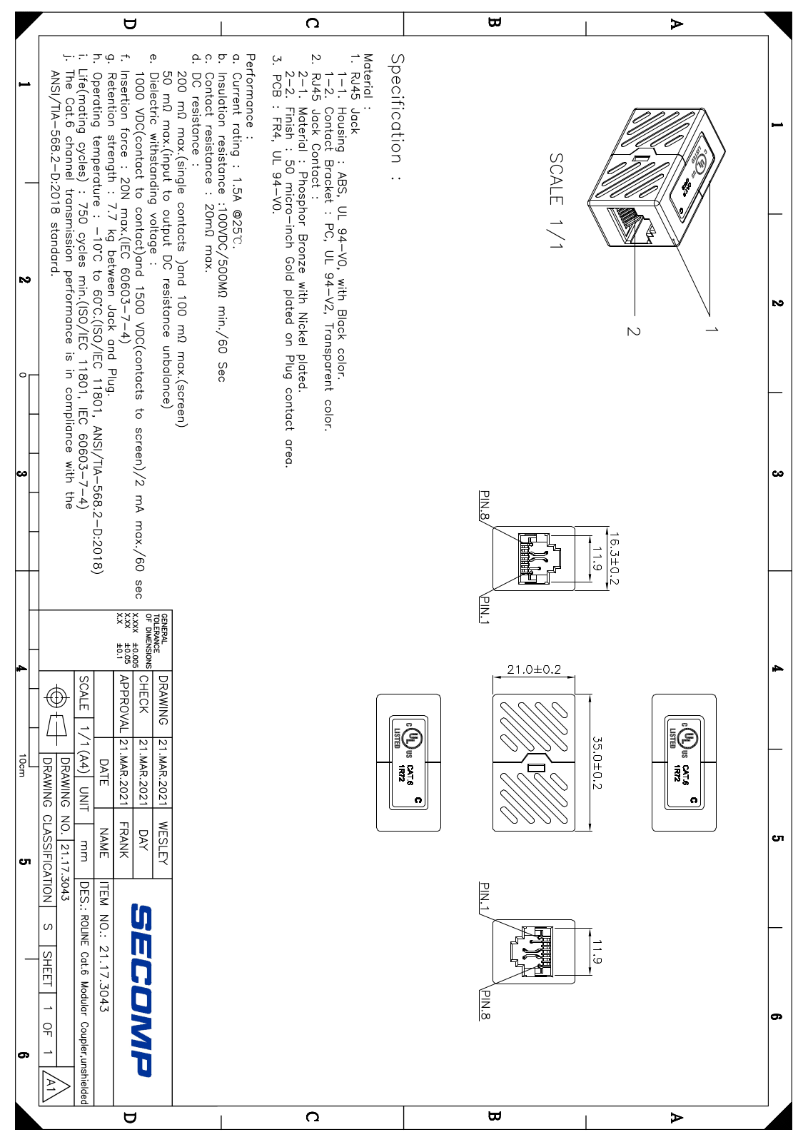 ROLINE 21173043 Datasheet - ManualMachine.com