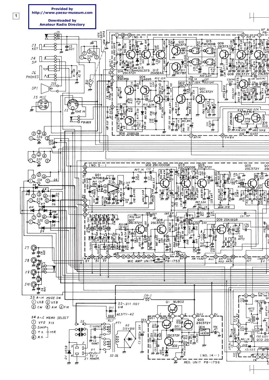 Yaesu FT225RD Schematic