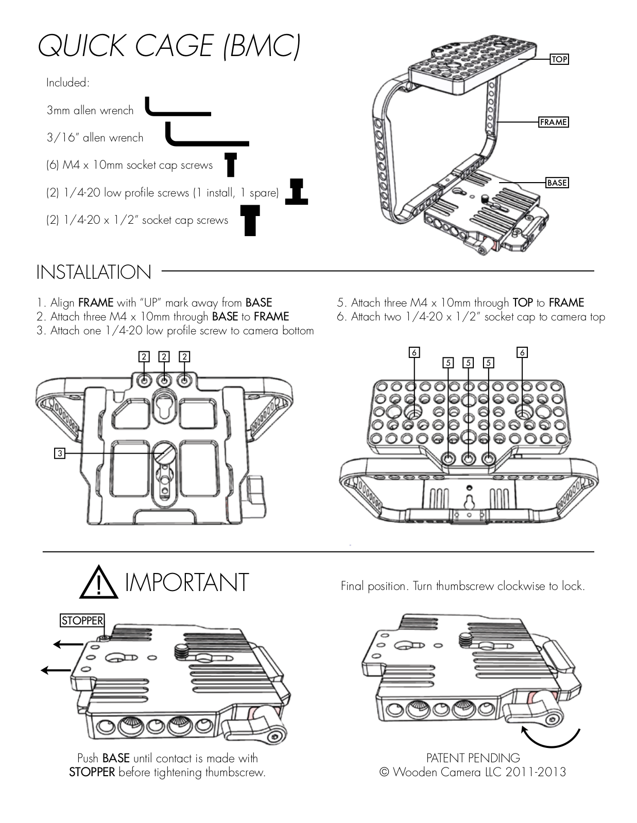 Wooden Camera WC-162500 User manual