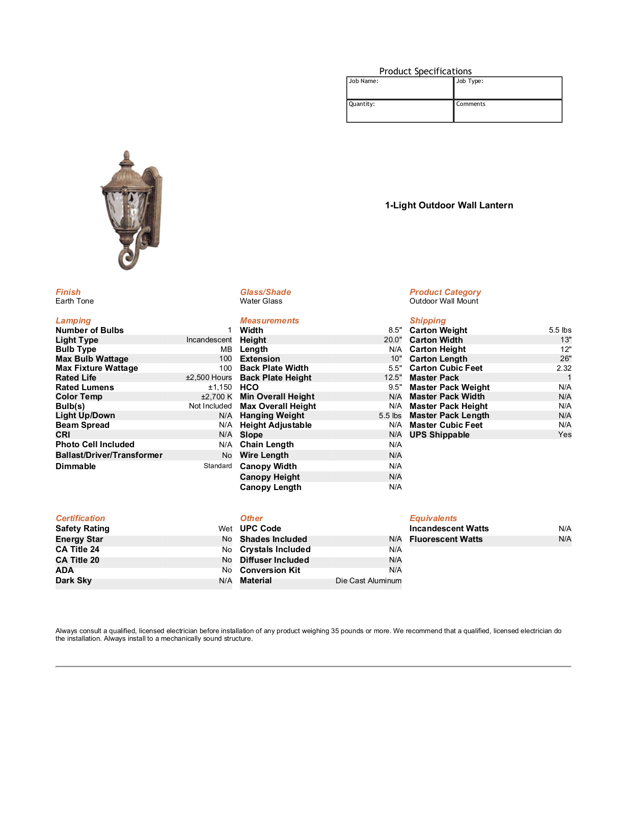 Fleur De Lis Living FDLL3139 Specifications - ManualMachine.com