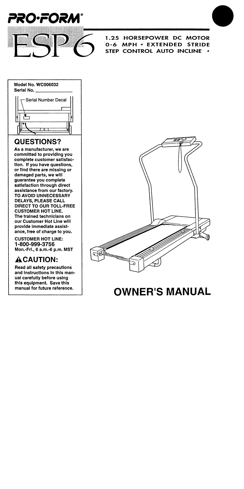 ProForm WC006032 User Manual