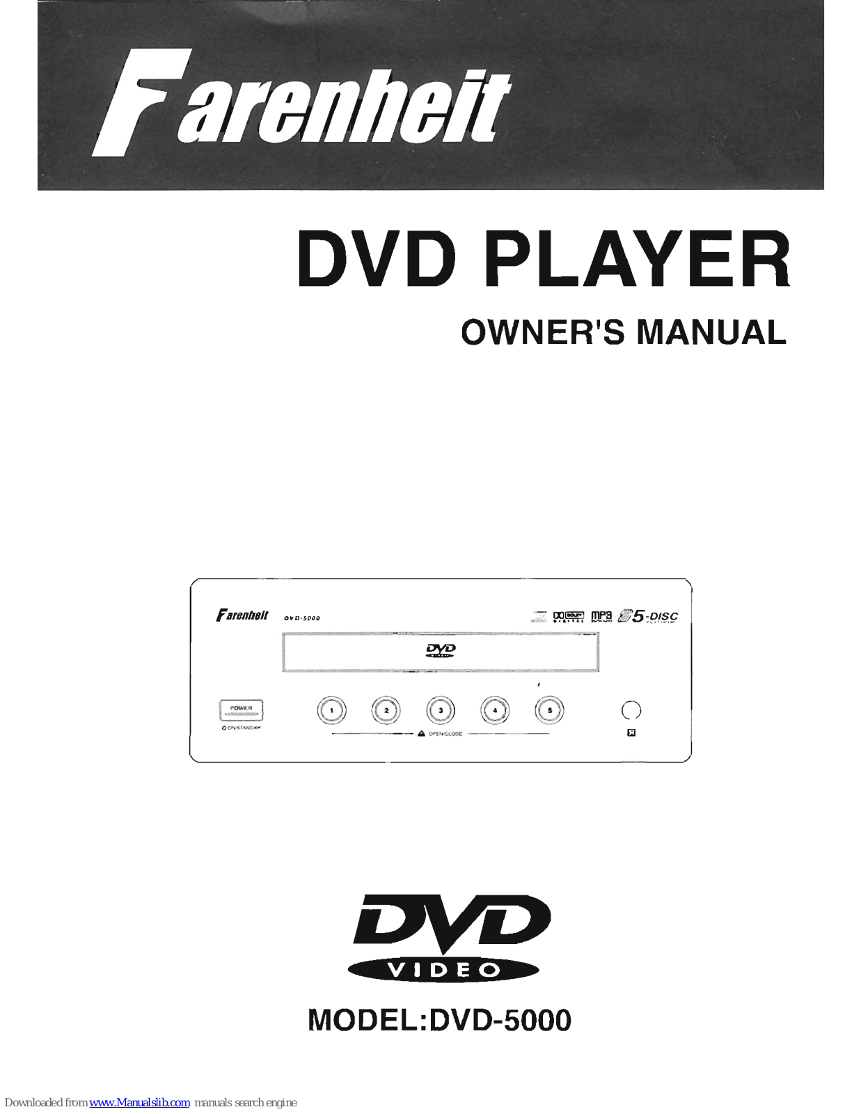 Farenheit DVD-5000 Owner's Manual