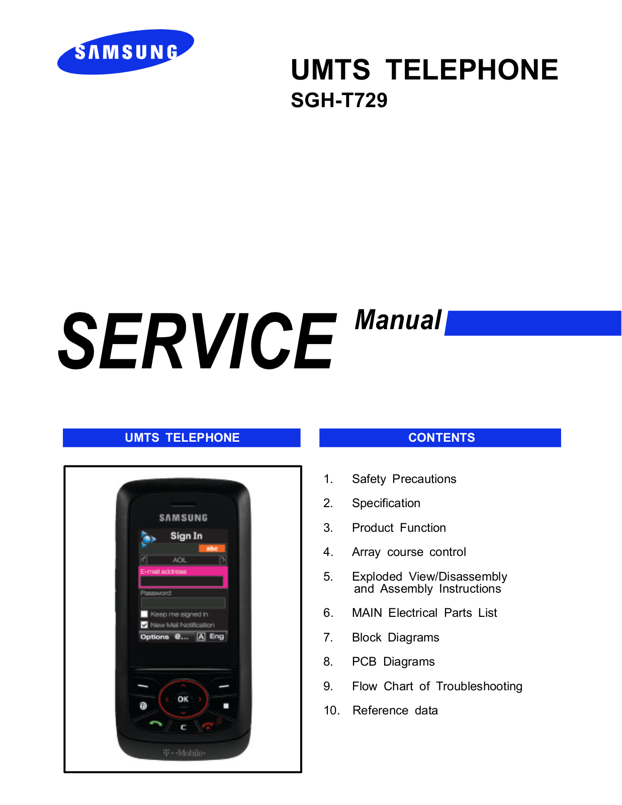 Samsung T729 Service Manual