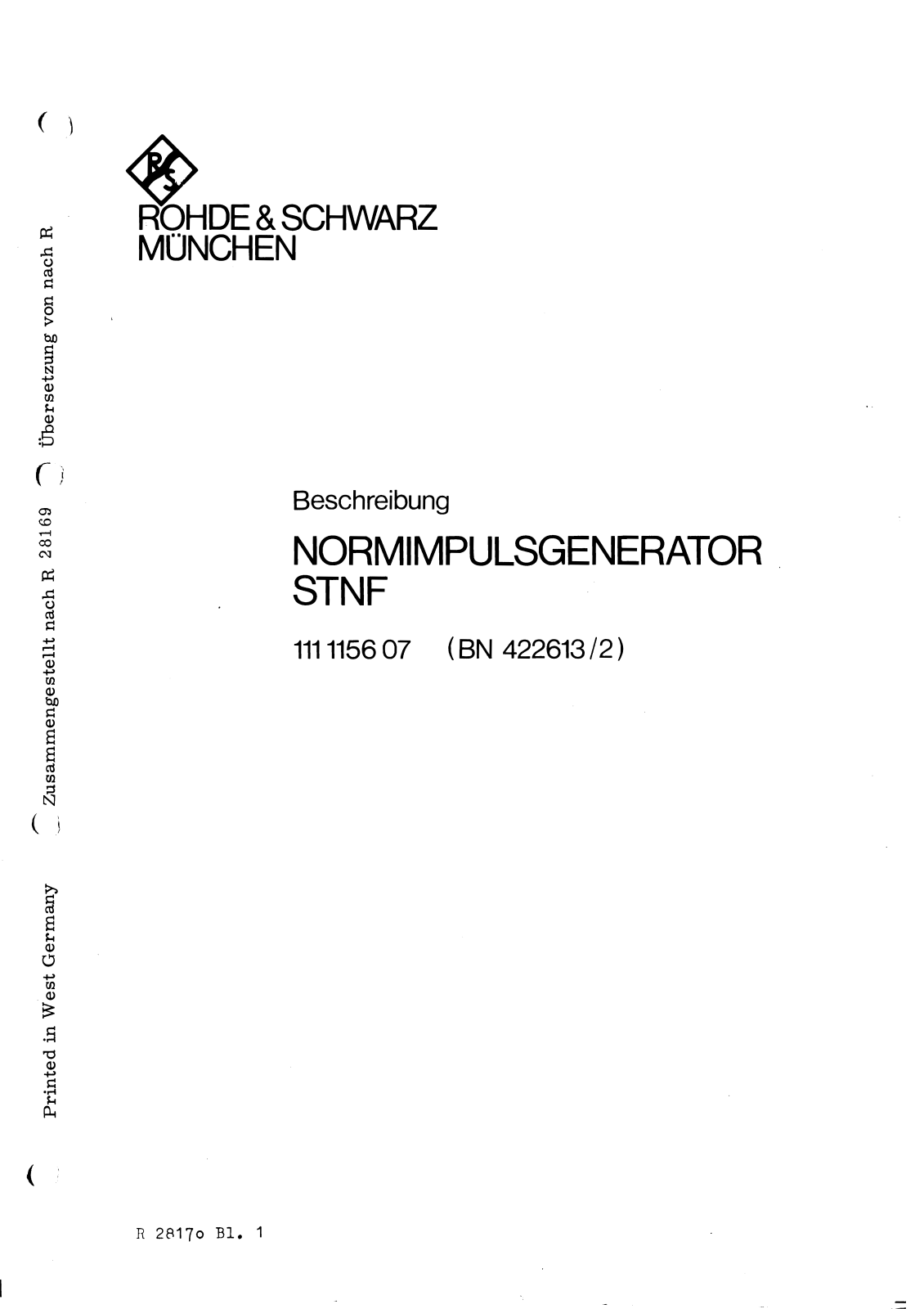 Rohde Schwarz stnf schematic