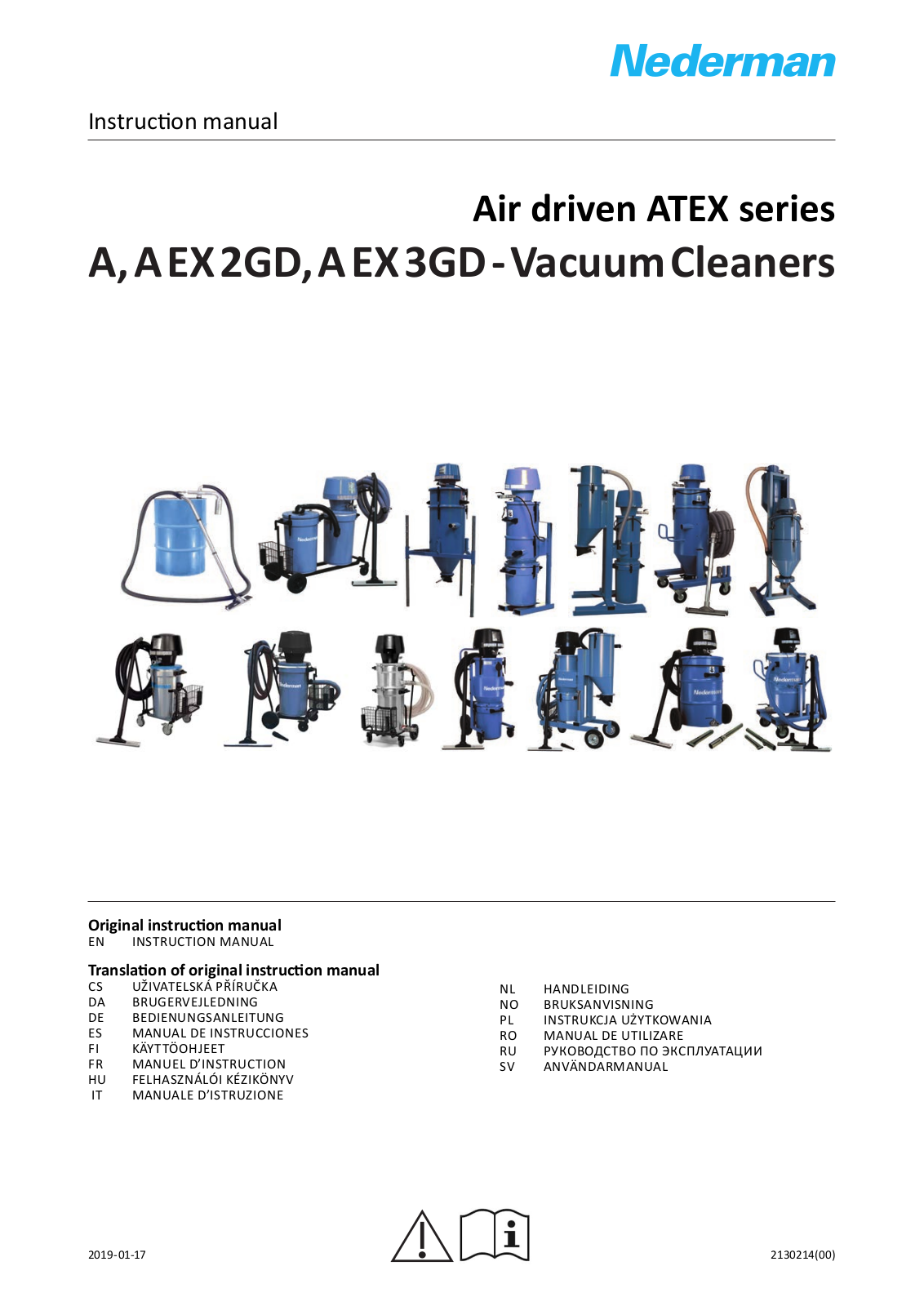 Nederman ATEX, A EX 3GD, A, A EX 2GD Instruction Manual - ManualMachine.com
