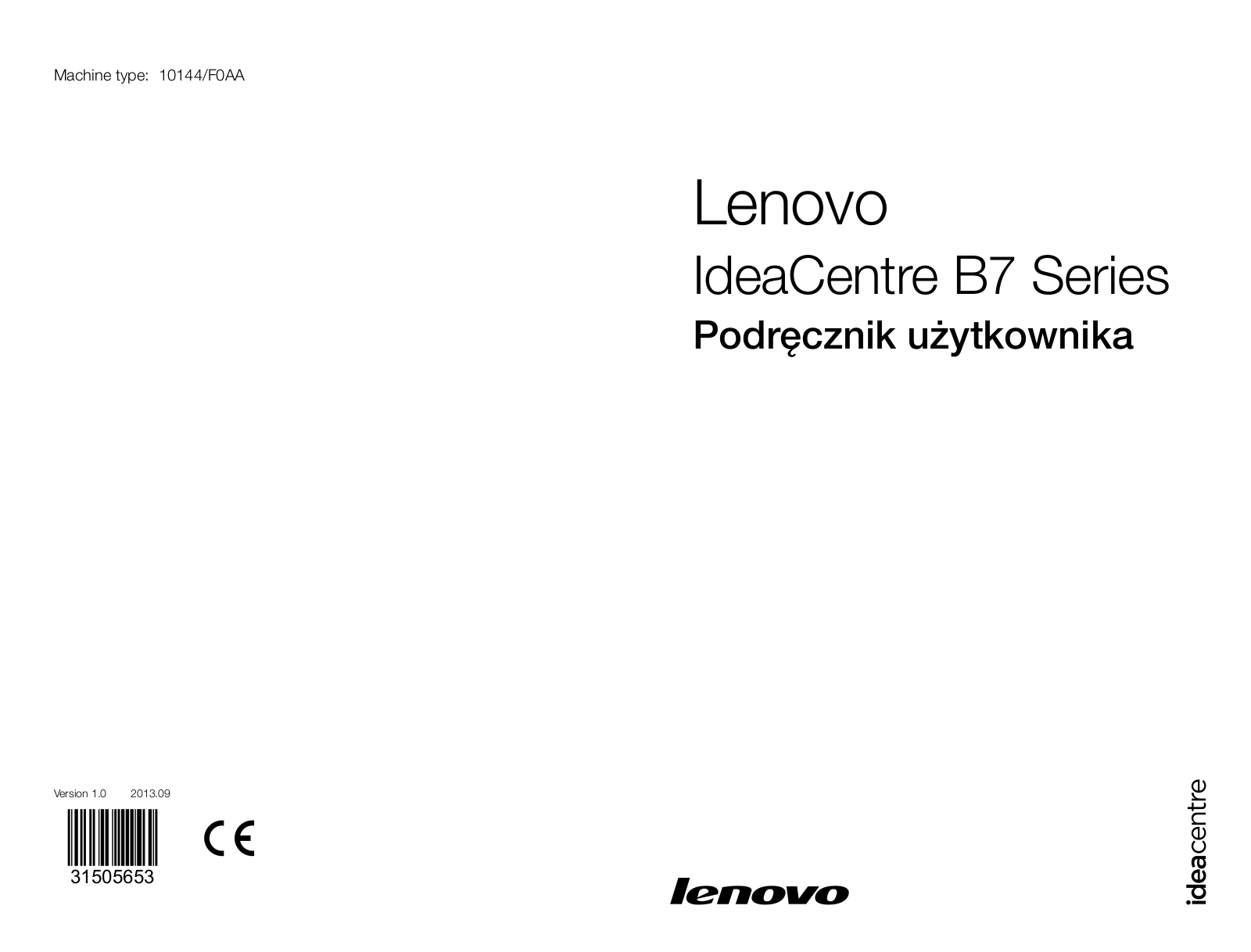 Lenovo IdeaCentre B7 Series User Guide