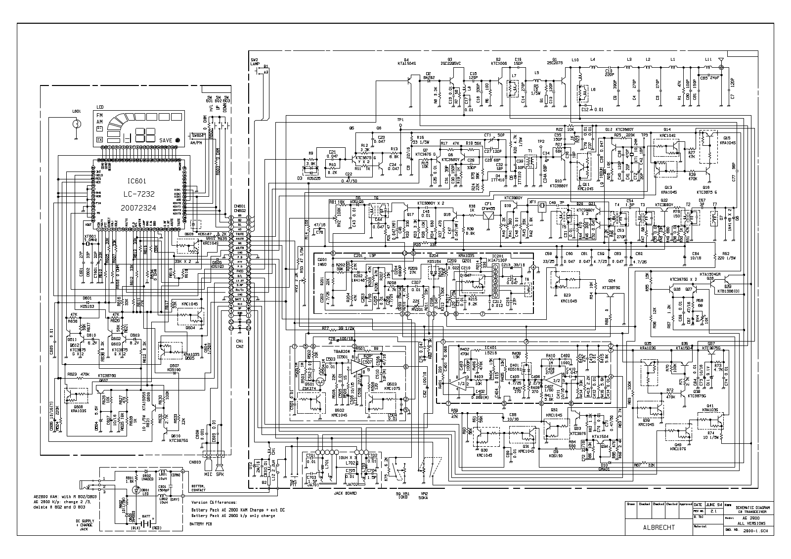 Albrecht AE 2800, ae28xx, 2800 User Manual