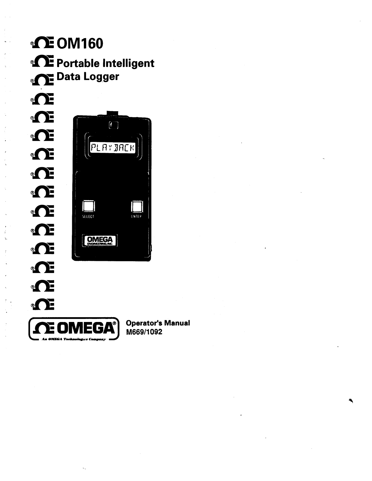 Omega Products OM160 Installation  Manual