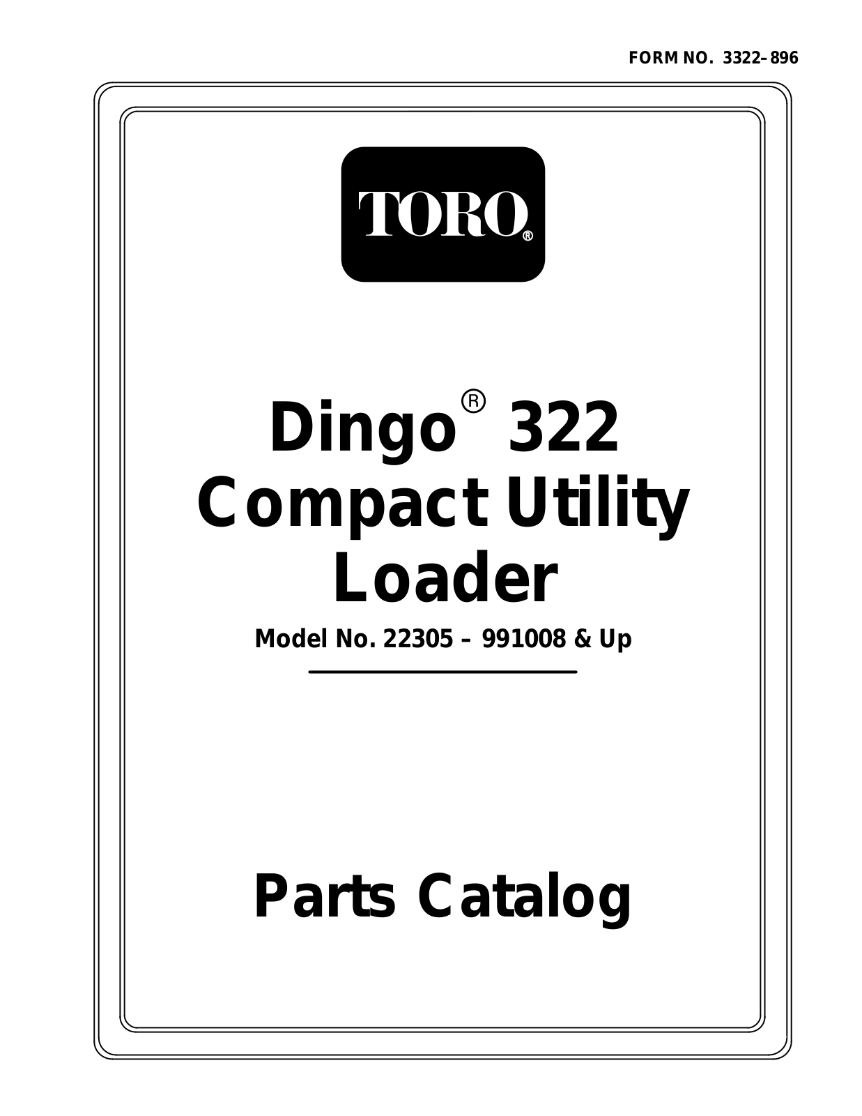 Toro 22305, 22305A Parts Catalogue