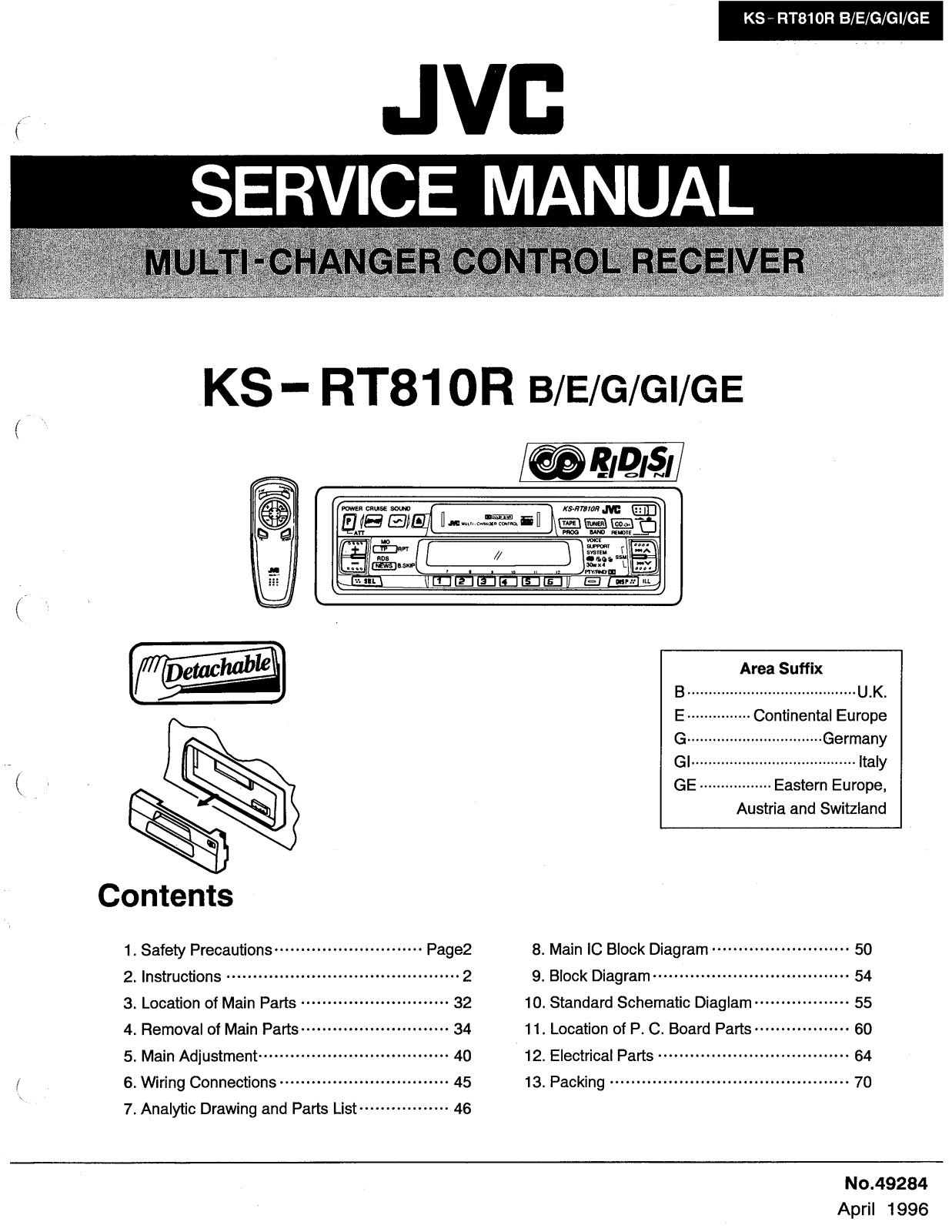 JVC KSRT-810-R Service manual