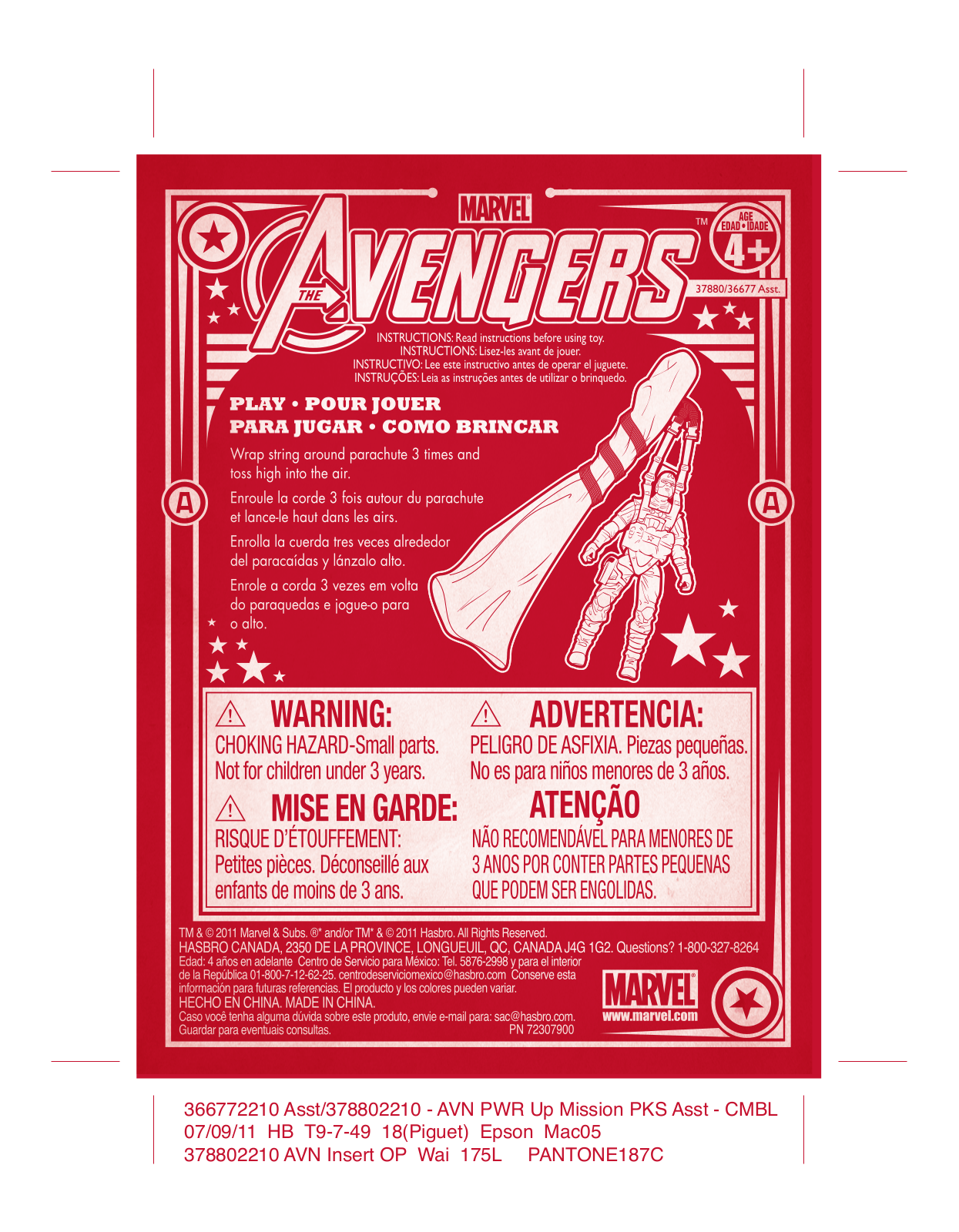 HASBRO MARVEL AVENGERS POWER UP CAPTAIN AMERICA User Manual