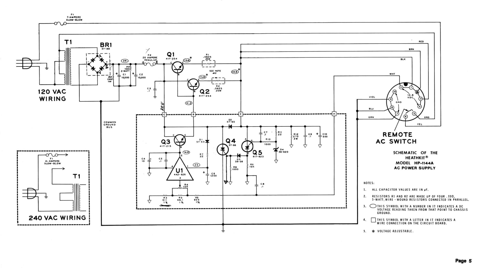 Heathkit HP-1144A Schematic