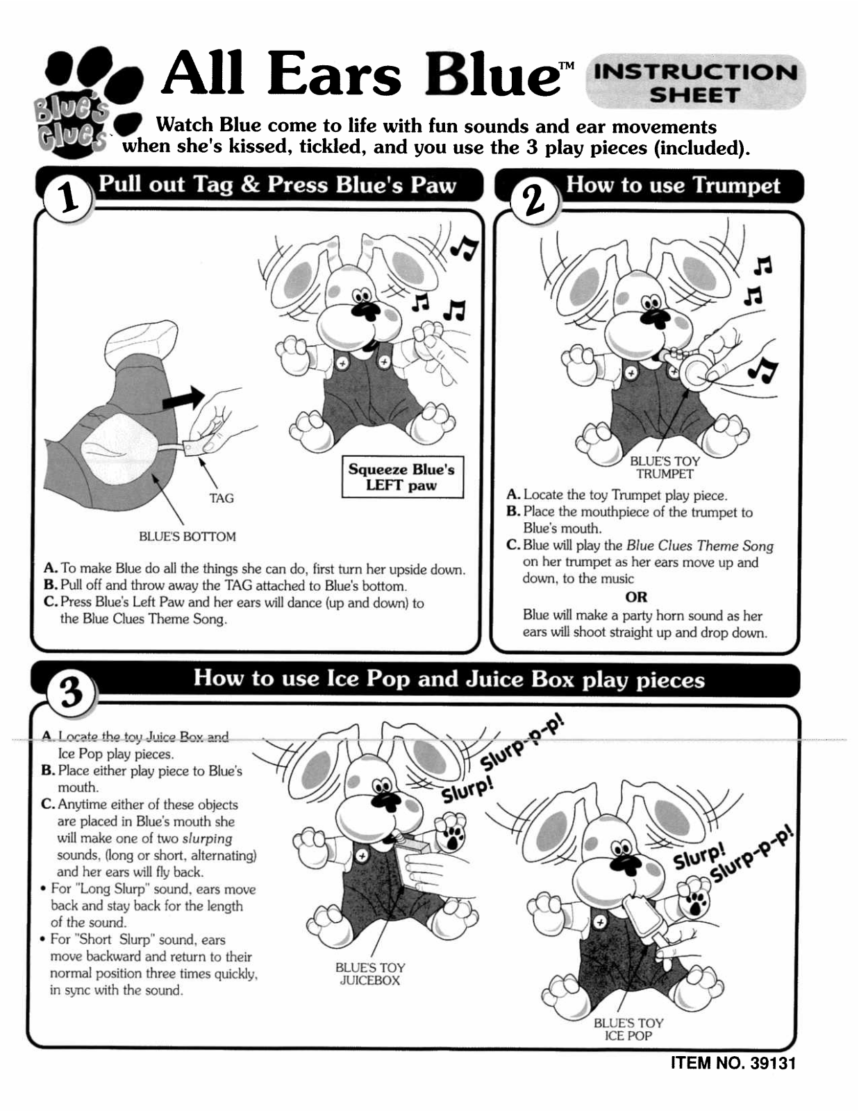 Fisher-Price 39131 Instruction Sheet