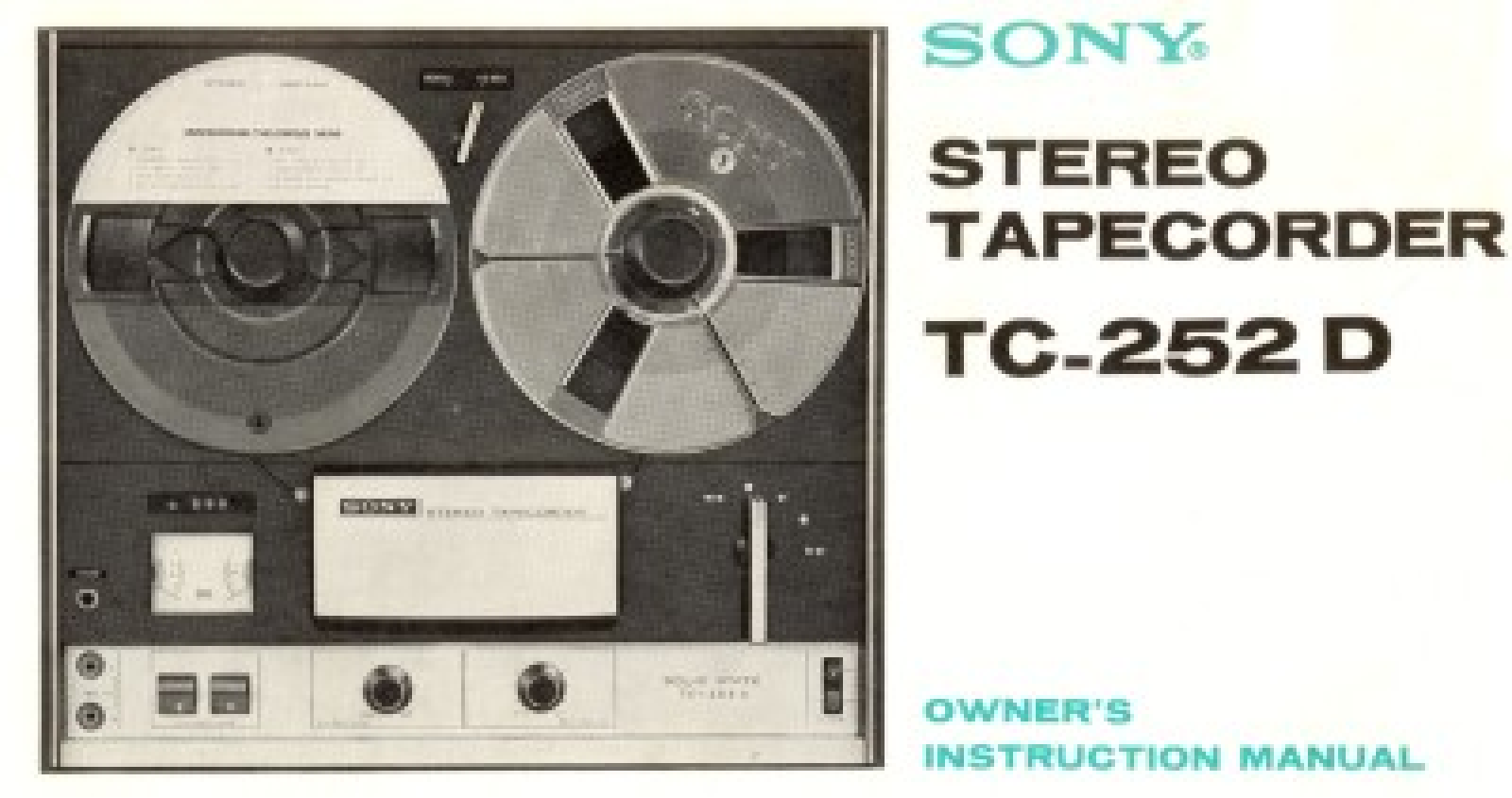 Sony TC-252-D Service manual