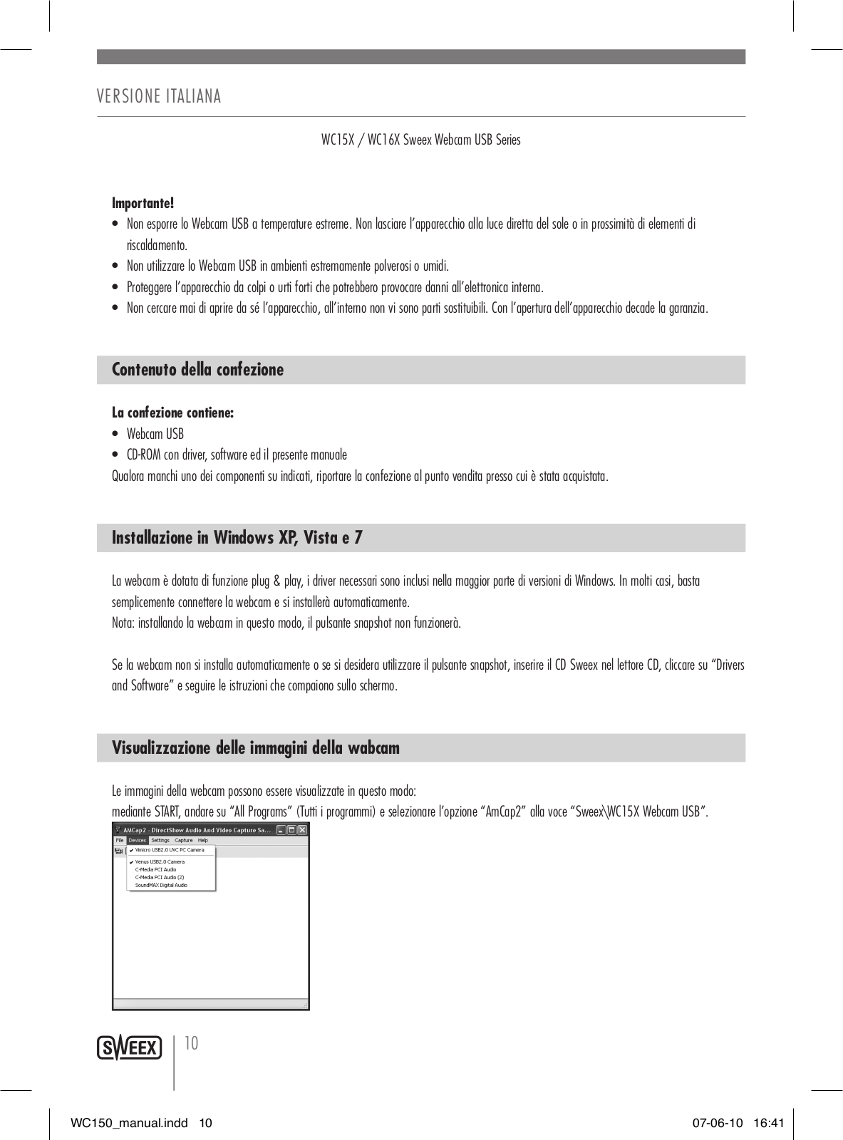 Sweex WC16X, WC15X User Manual