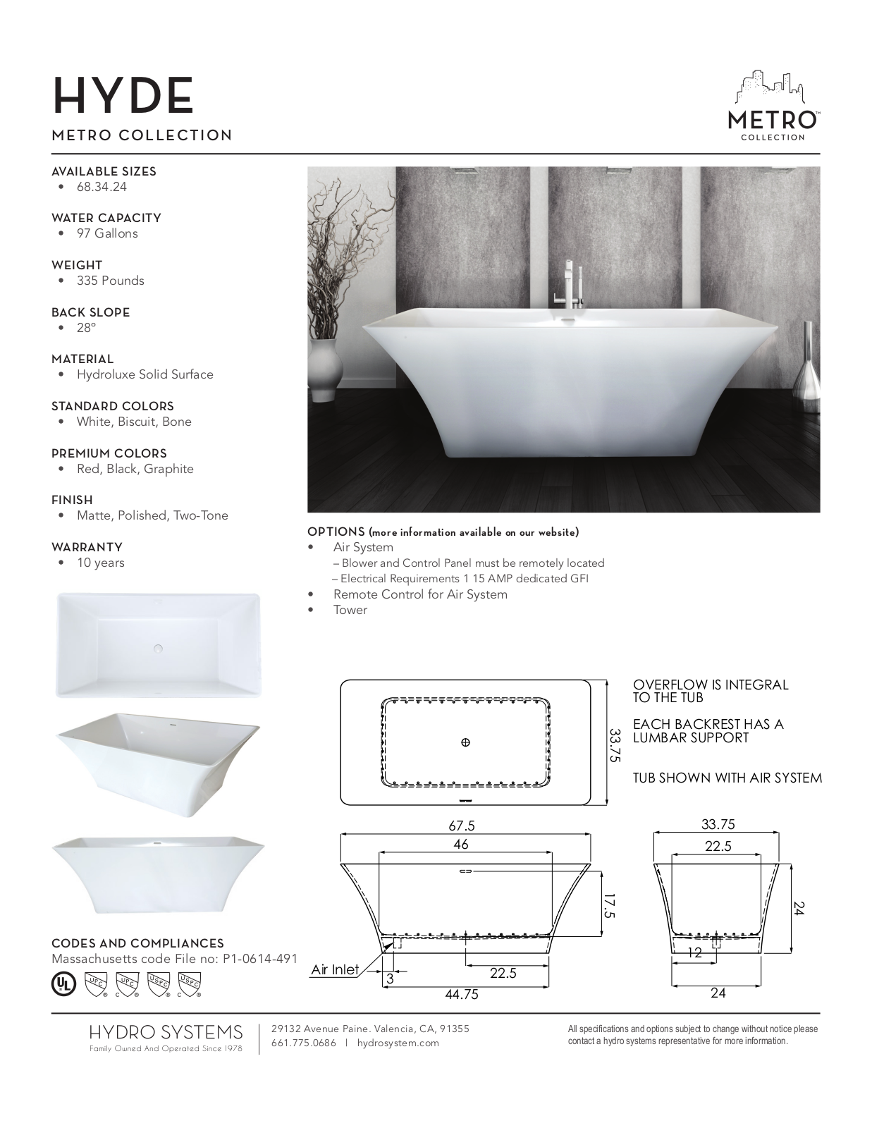Hydro Systems HYDR2347 Specifications - ManualMachine.com