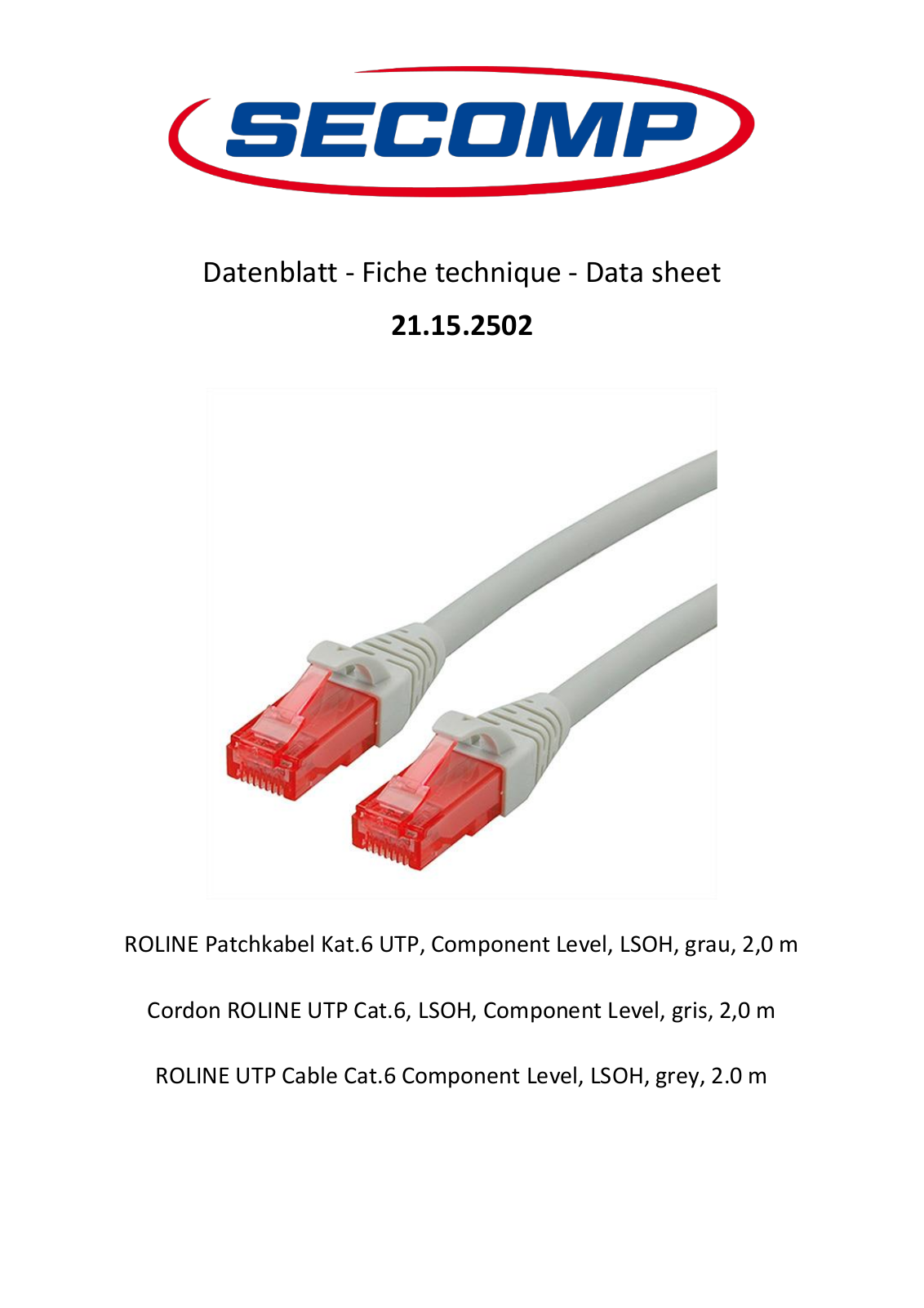 Roline 21.15.2502 User Manual