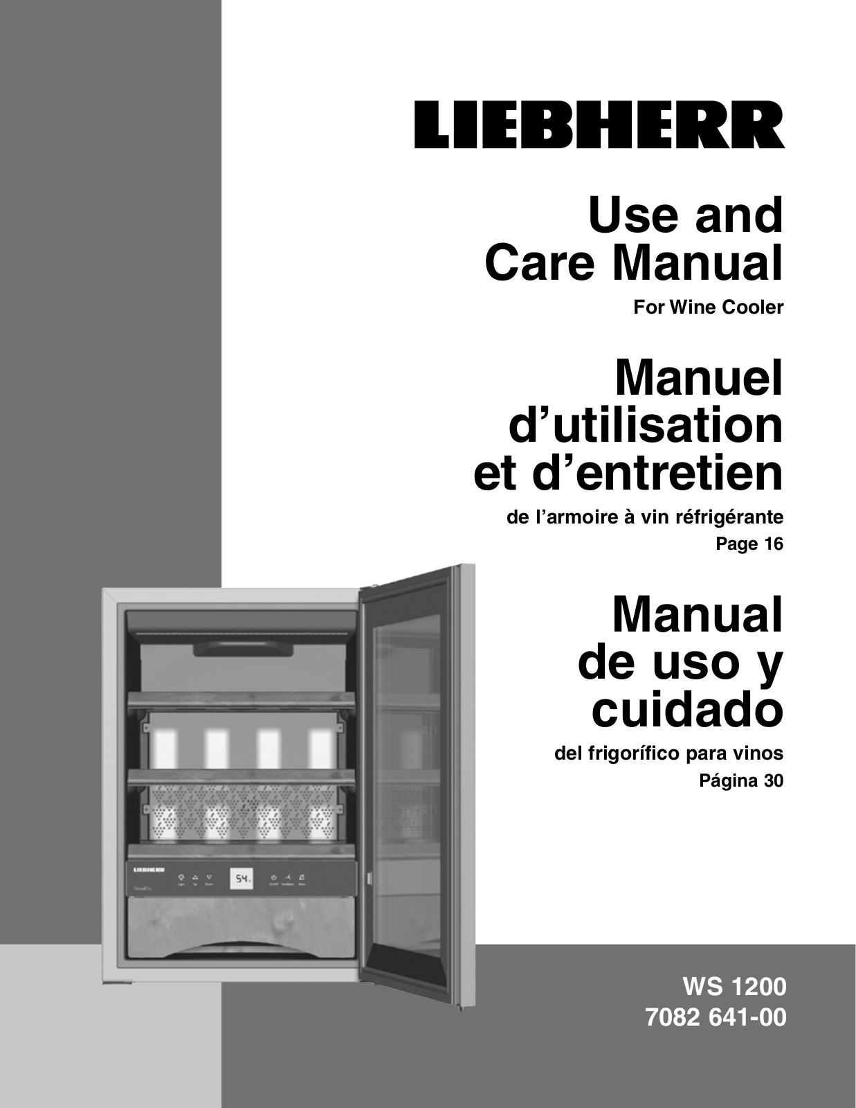 Liebherr WS1200 Use & Care Guide