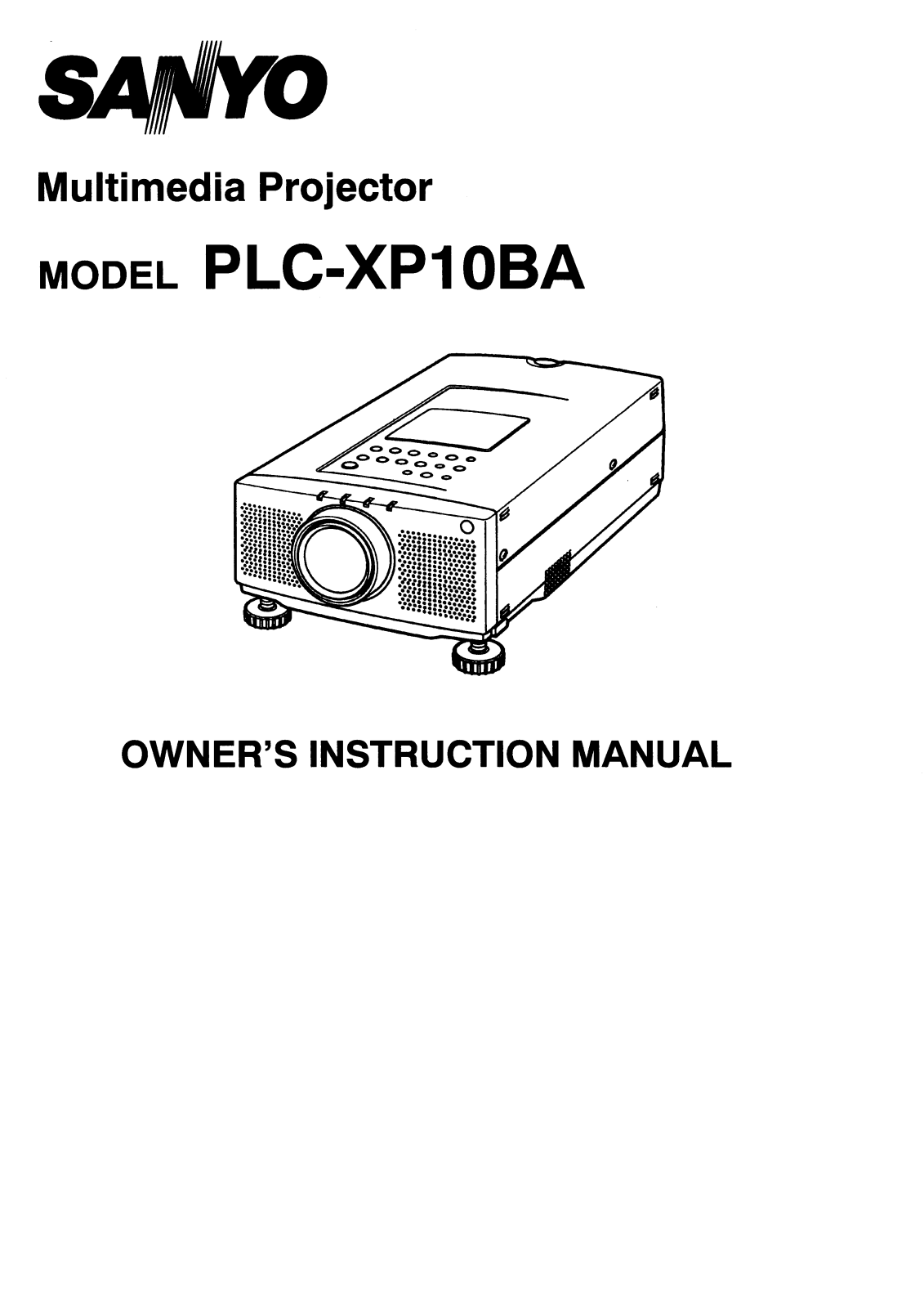 Sanyo PLC-XP10BA Instruction Manual