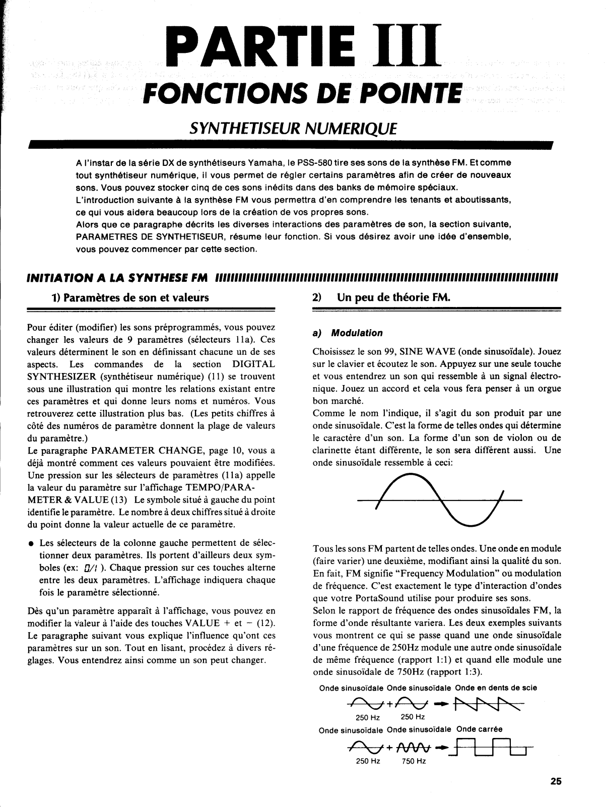 Yamaha PSS-580 Owner's Manual