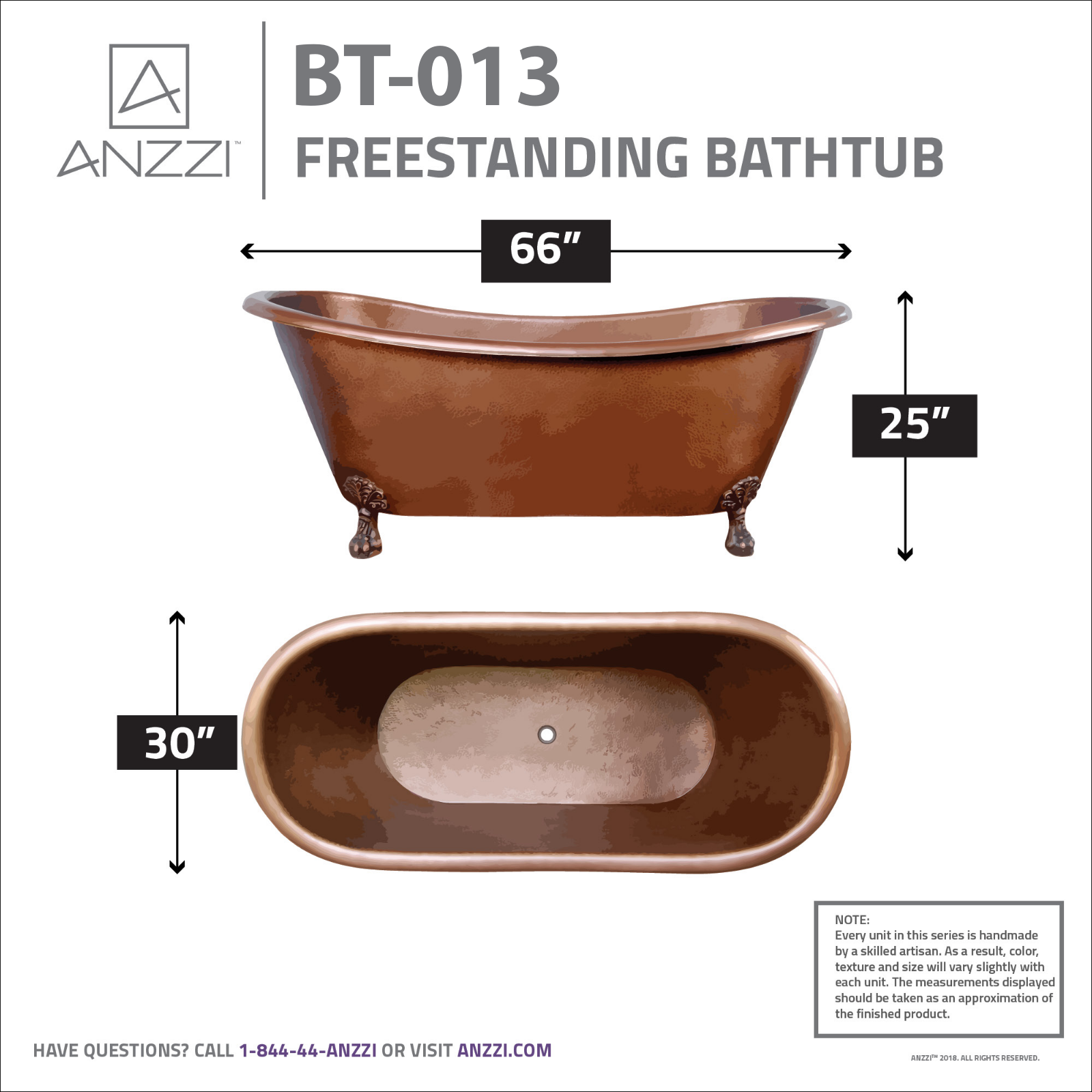 ANZZI BCYN1343 Dimensions - ManualMachine.com