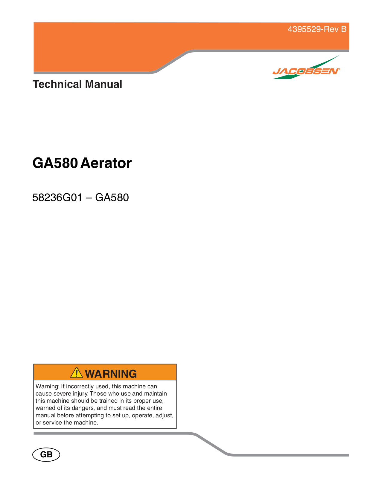 Jacobsen GA580 Technical Manual - ManualMachine.com