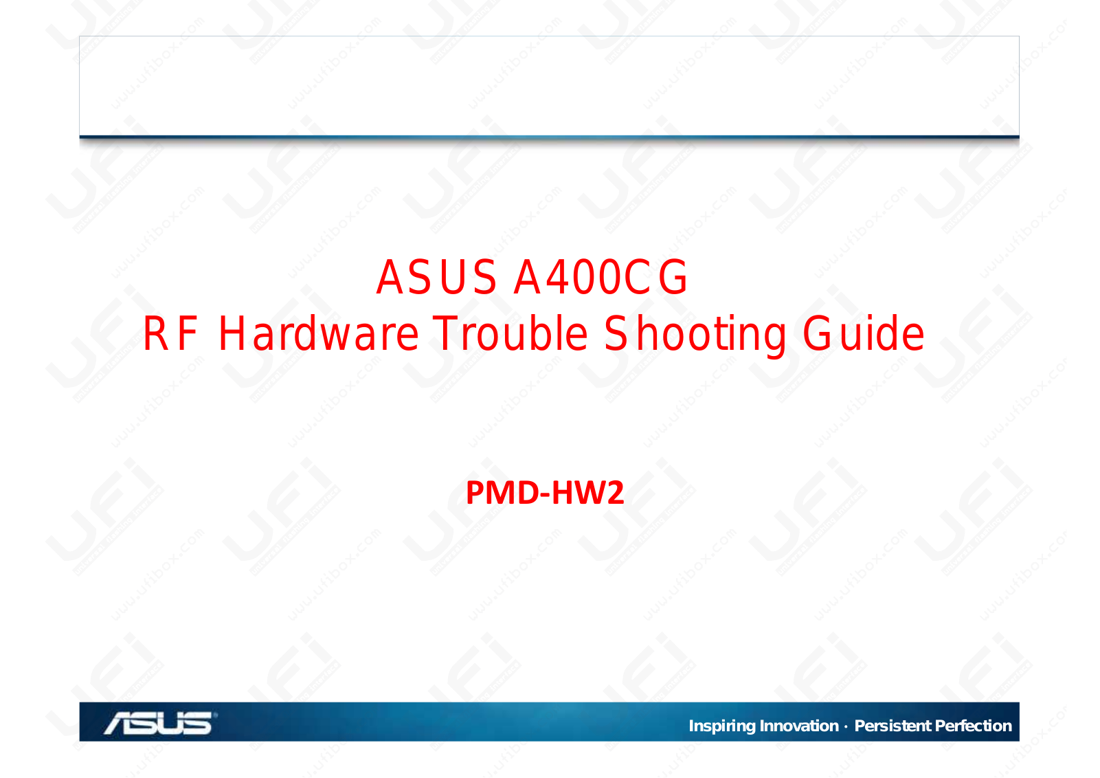 ASUS A400CG trouble shooting guide