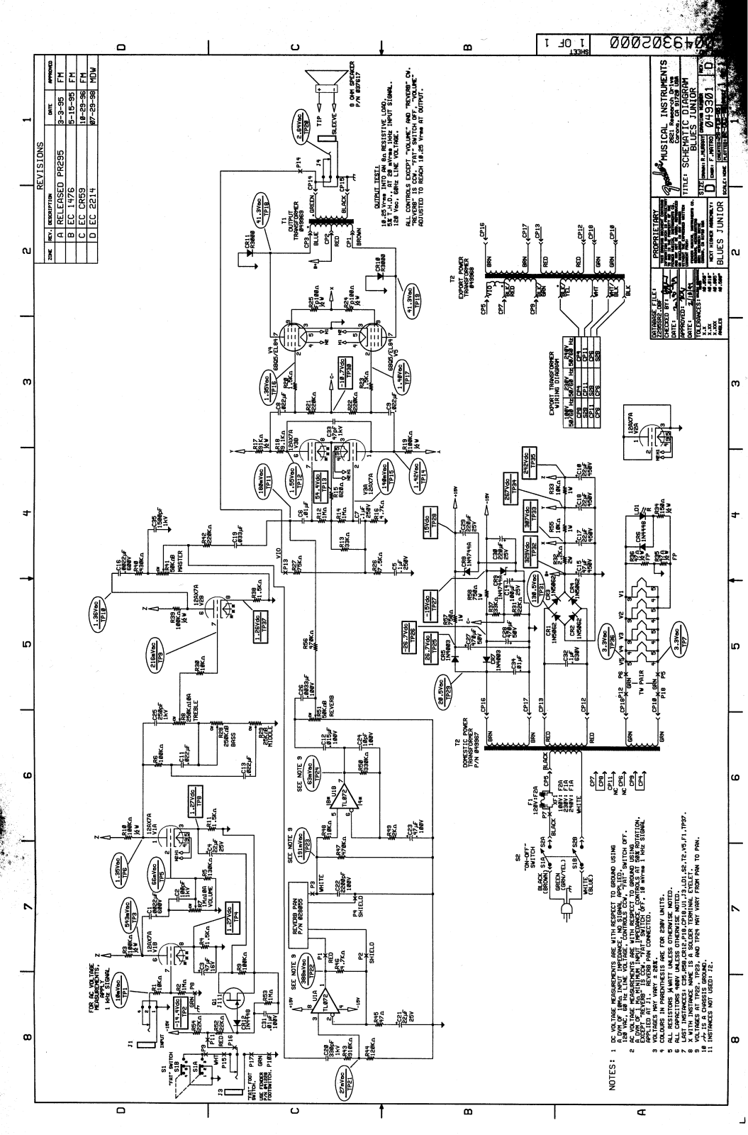 Fender junior schematic