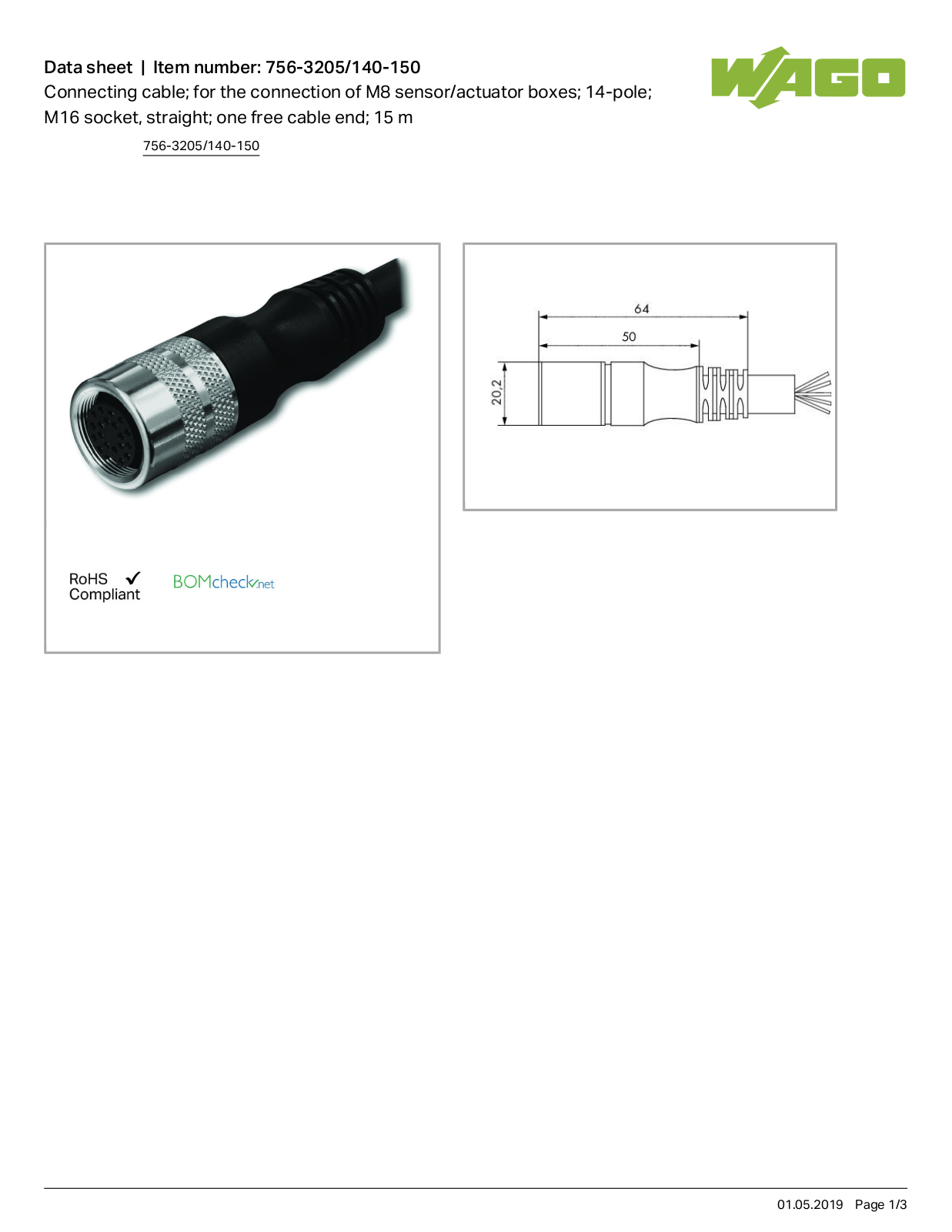 Wago 756-3205/140-150 Data Sheet