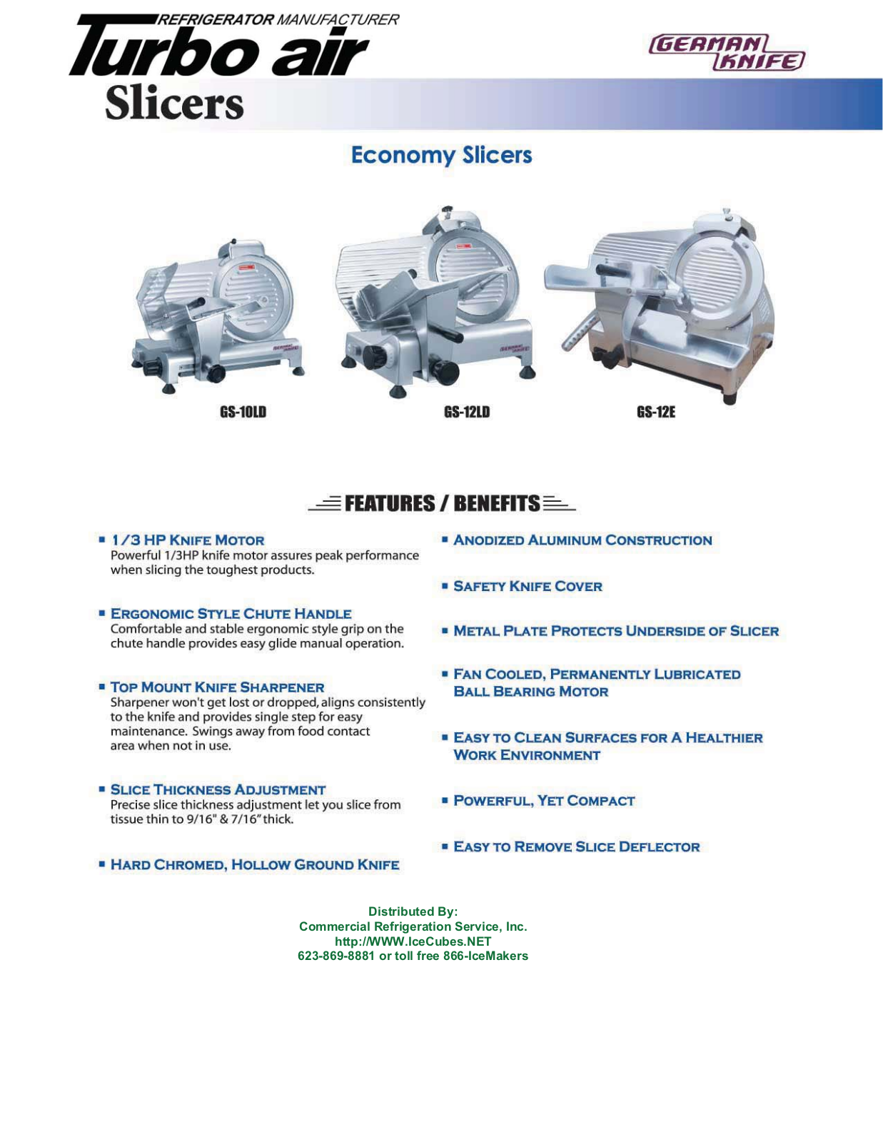 Turbo Air GS-12E User Manual