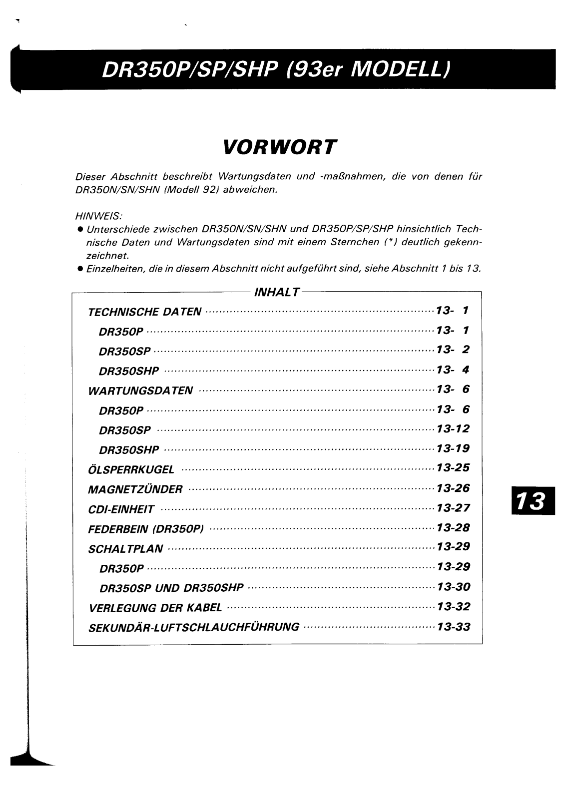 Suzuki DR350 1993 Service Manual