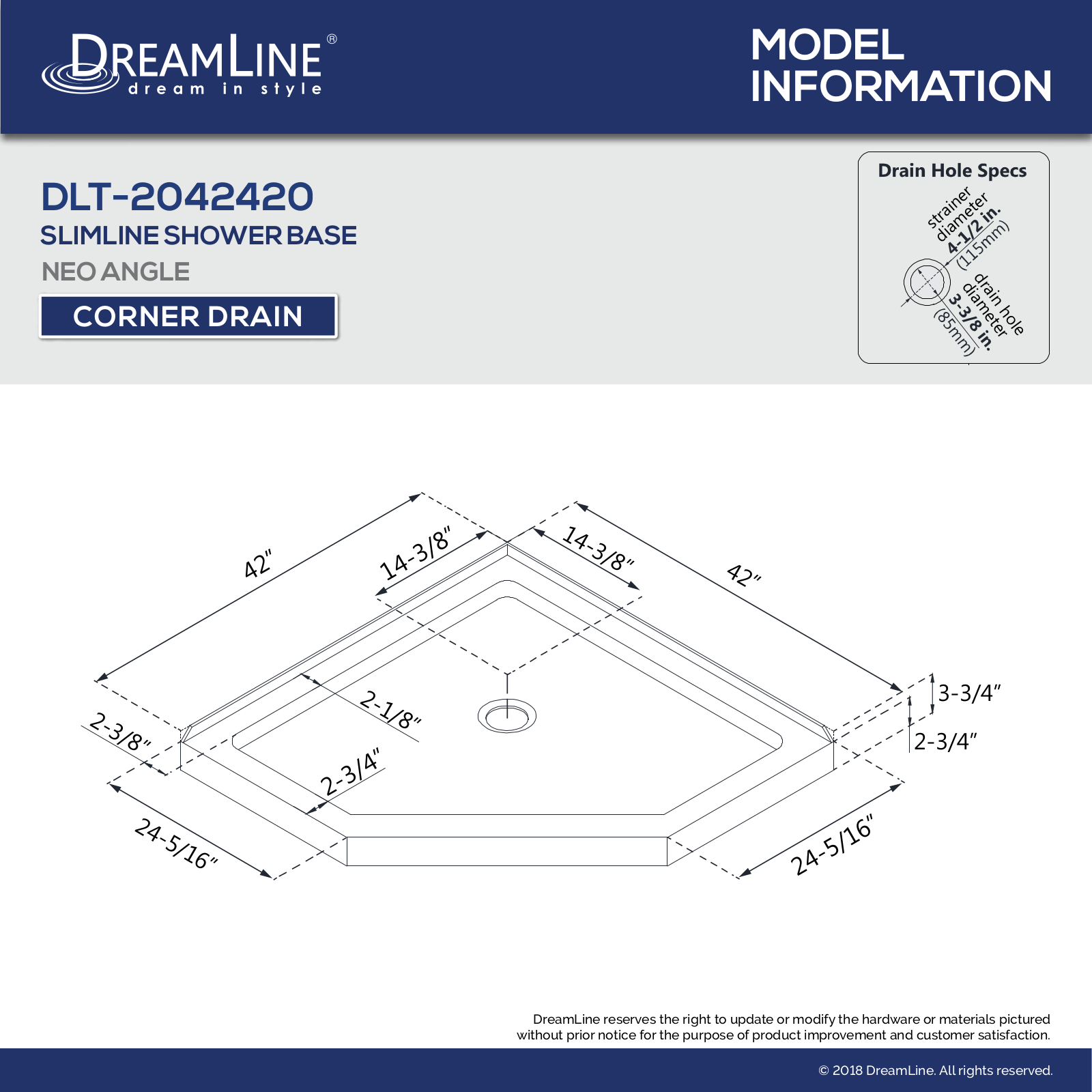 DreamLine DLN3547 Dimensions - ManualMachine.com