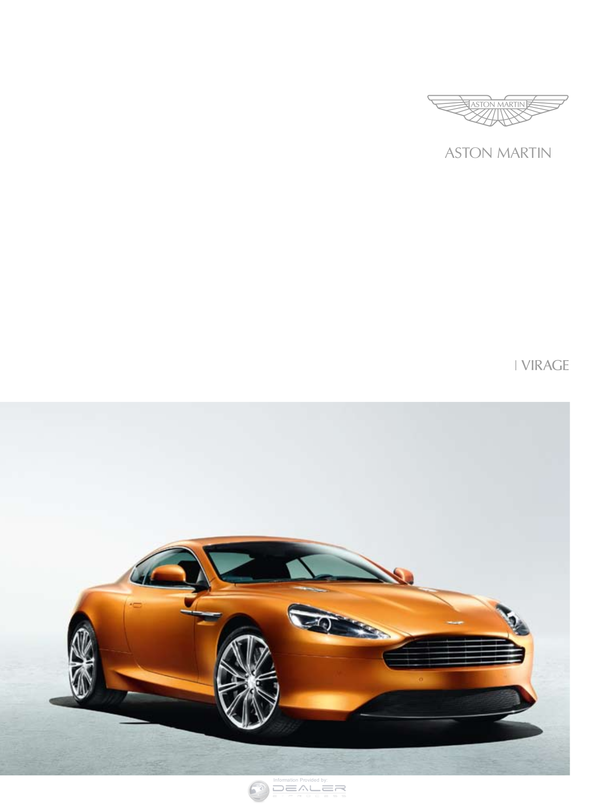 Aston Martin Virage      2013 Owner's Manual